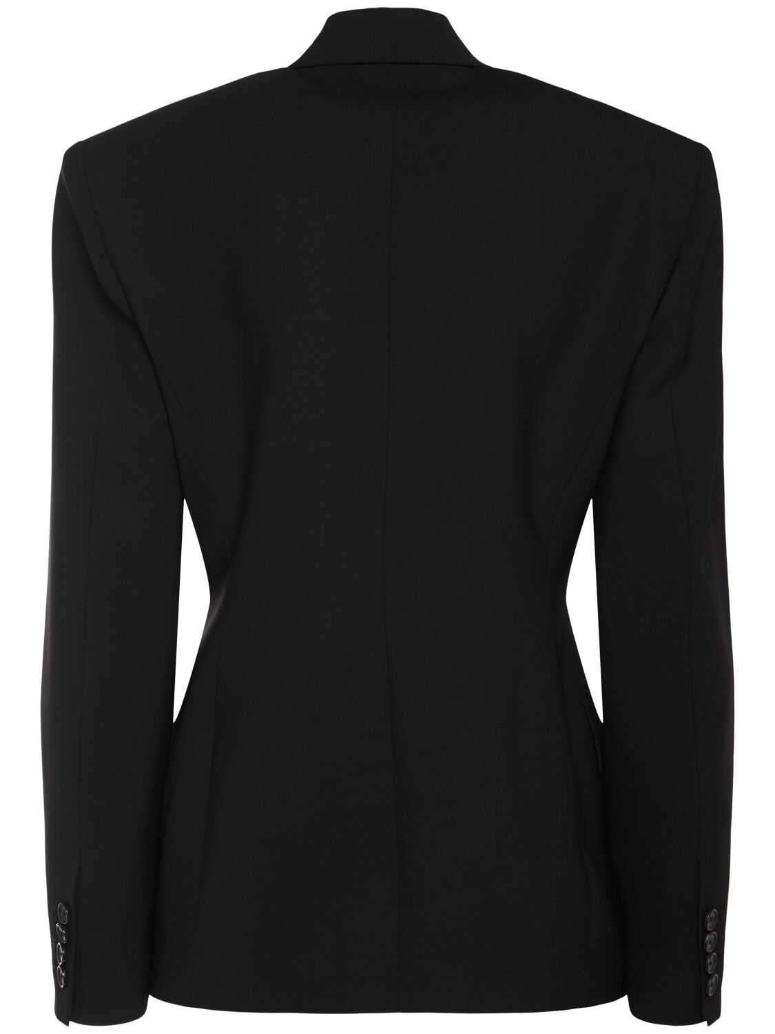 Shop Giuseppe Di Morabito Stretch Wool Double Breasted Blazer In Black