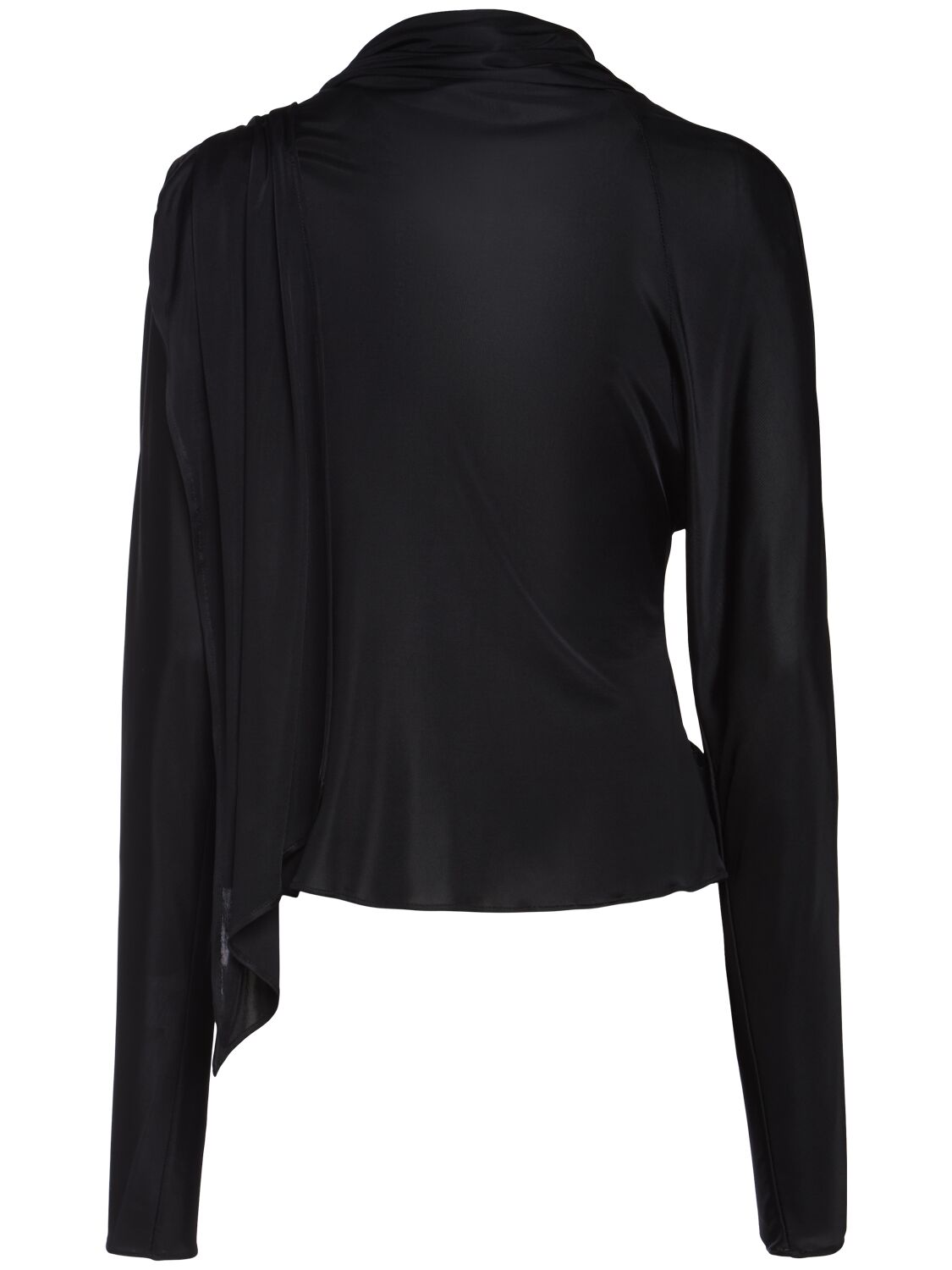 GIUSEPPE DI MORABITO DRAPED SHINY VISCOSE JERSEY TOP 