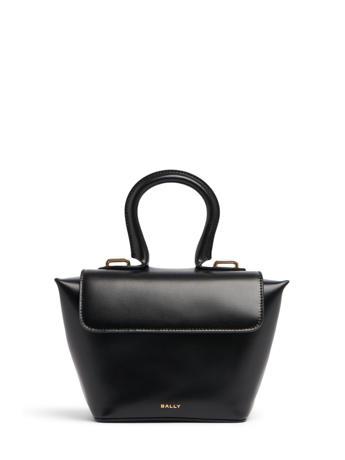 Bally Mini Belle Leather Top Handle Bag In Black