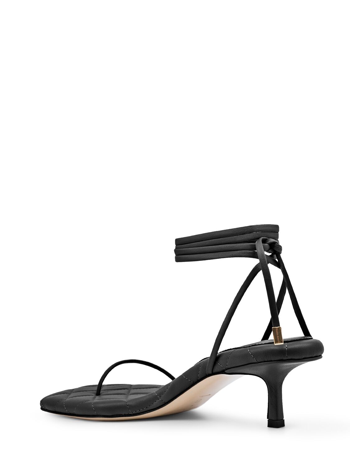 Shop Studio Amelia 50mm Bandit Leather Sandals In Black