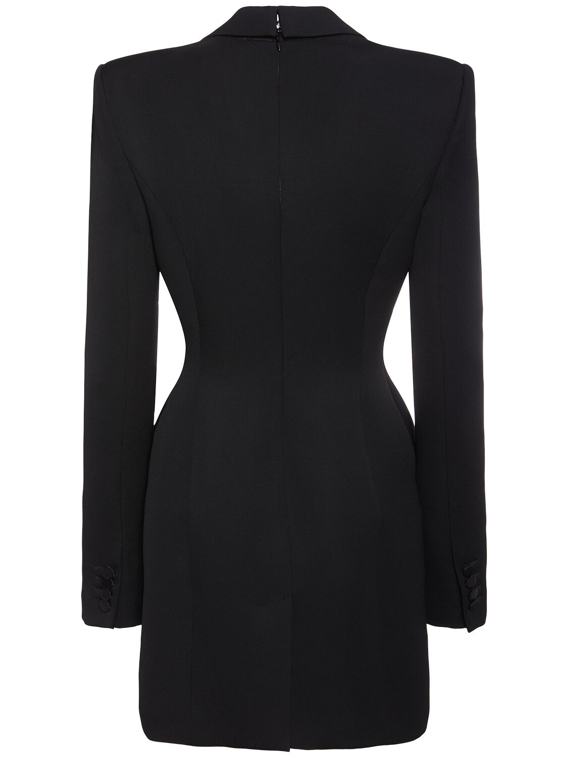 Shop Alexander Mcqueen Grain De Poudre Mini Dress In Black