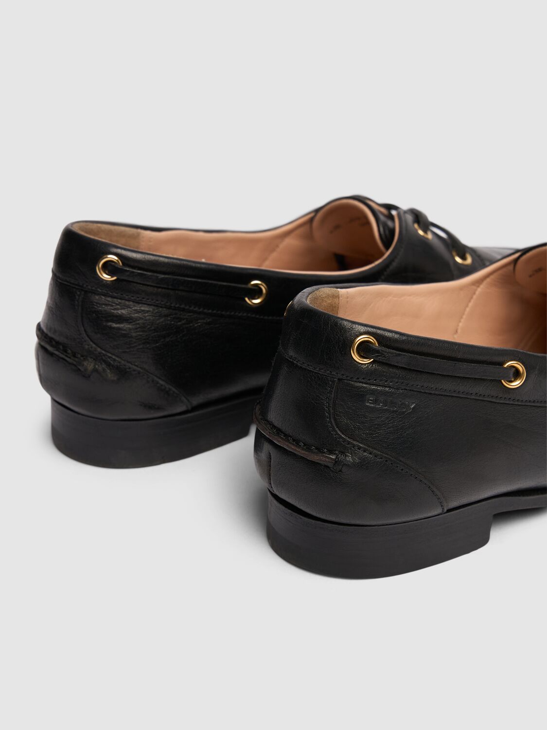 Shop Bally 10mm Pathy Leather Loafers In 黑色