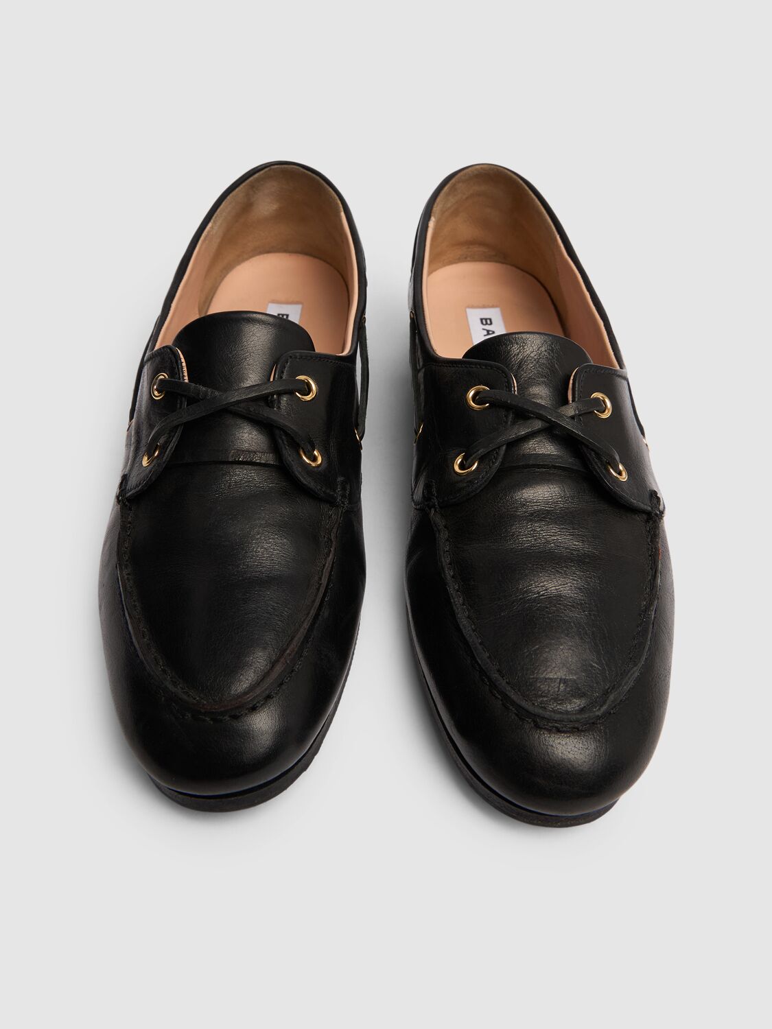 Shop Bally 10mm Pathy Leather Loafers In 黑色