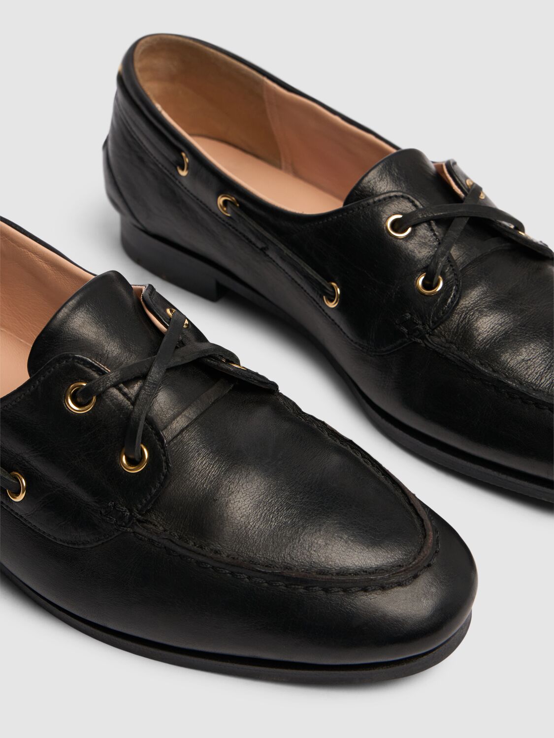 Shop Bally 10mm Pathy Leather Loafers In 黑色