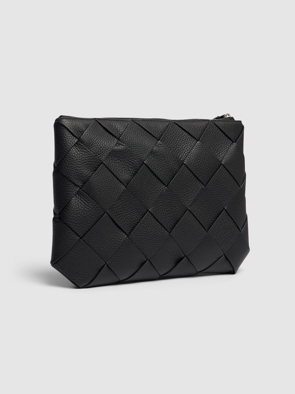 Shop Bottega Veneta Diago Medium Leather Pouch In Black