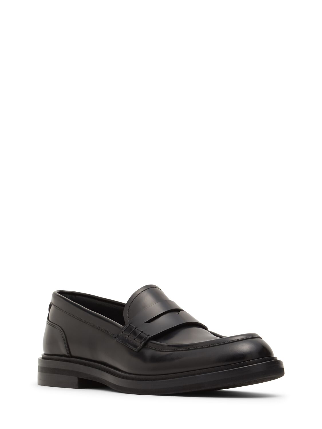 Shop Dolce & Gabbana 15mm Leather Loafers In Black