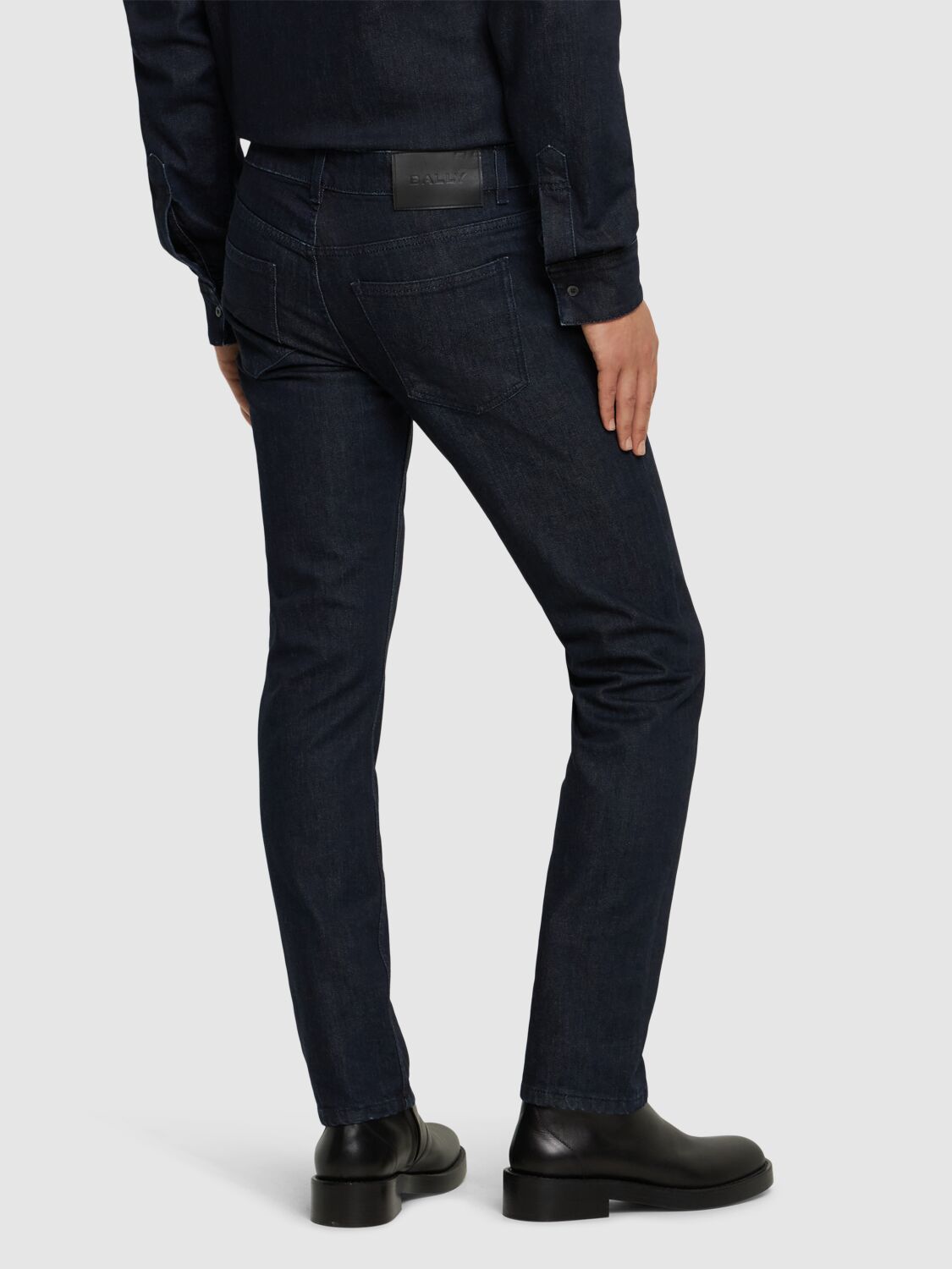 Shop Bally Adrien Brody Denim Jeans In Dark Blue Wash