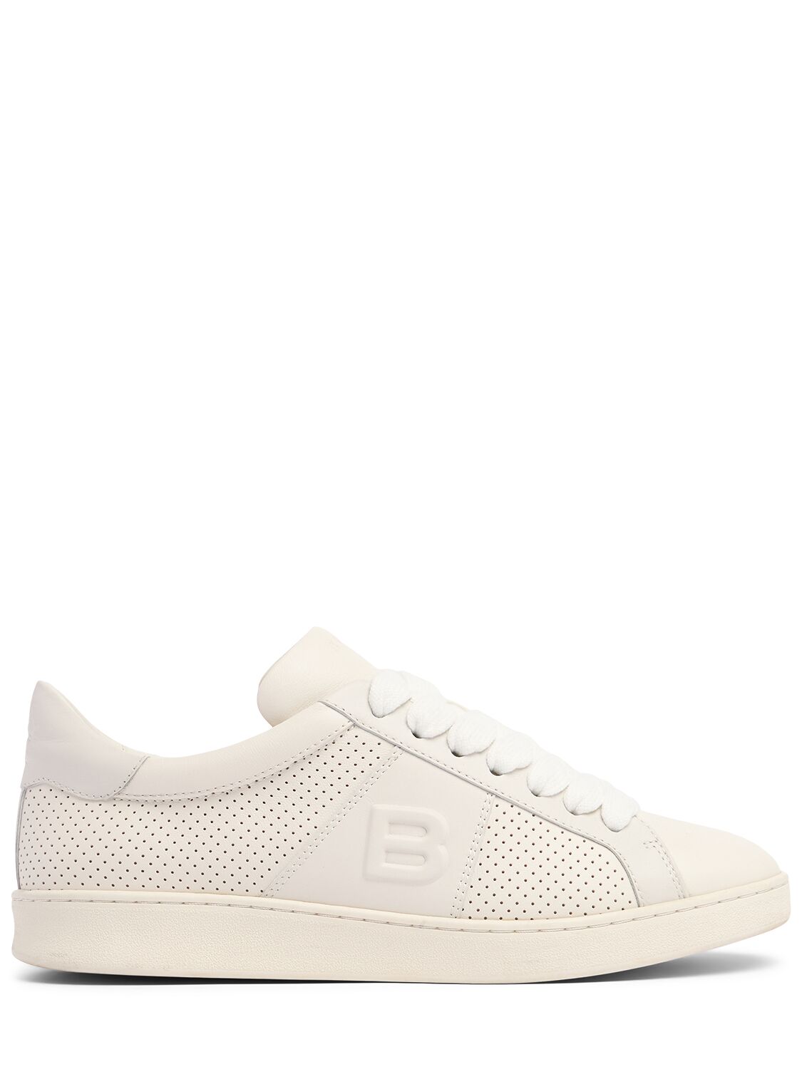 Bally Trevys Leather Sneakers In White