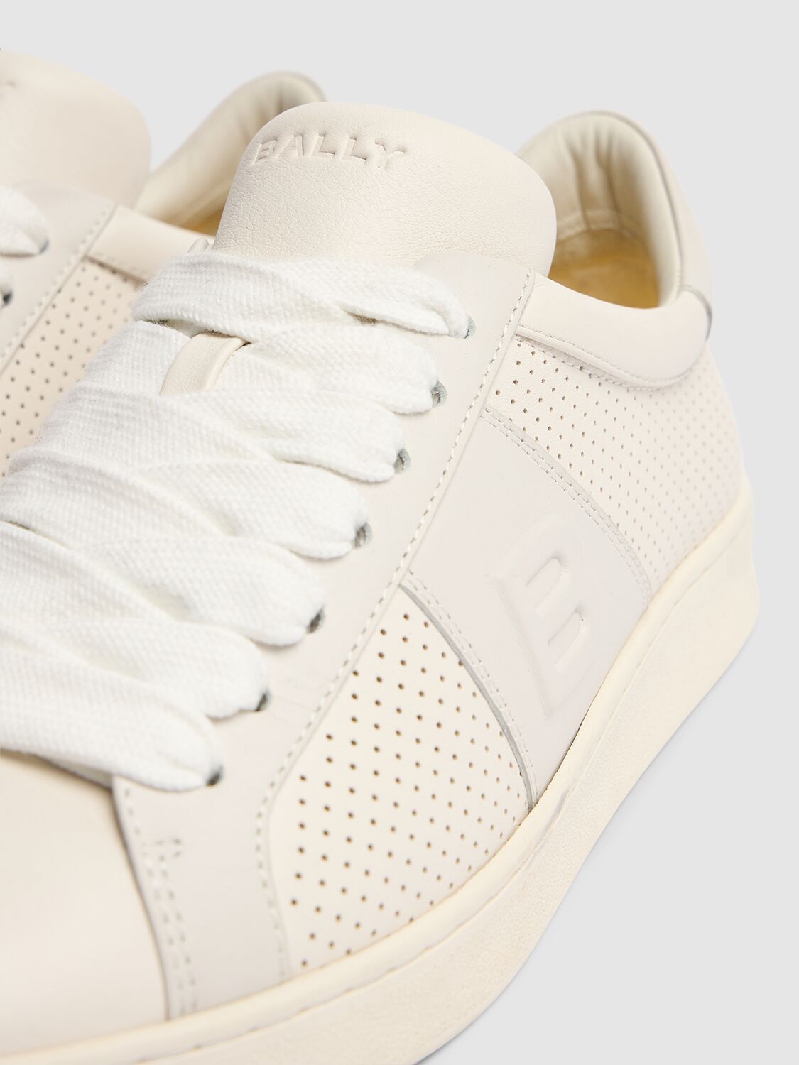 Shop Bally Adrien Brody Trevys Leather Sneakers In White