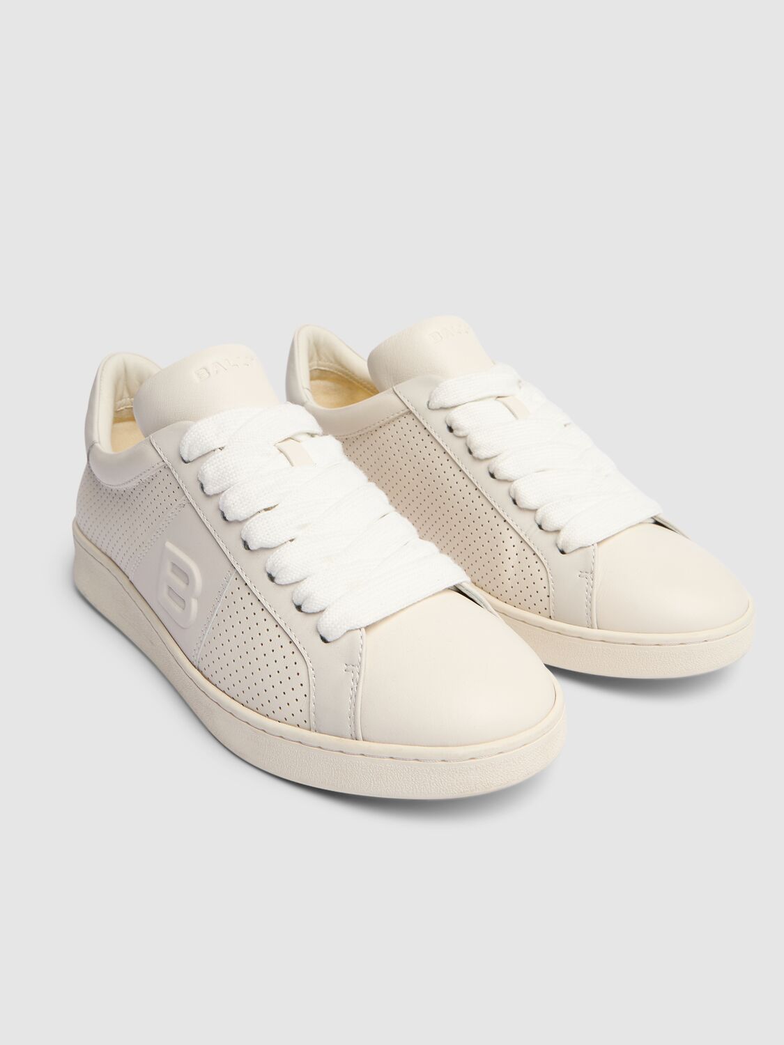 Shop Bally Adrien Brody Trevys Leather Sneakers In White