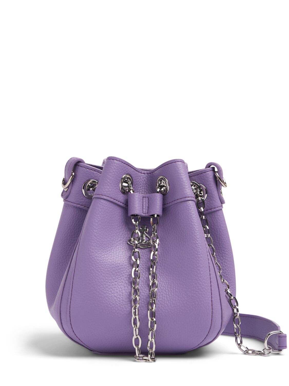 Small Chrissy Faux Leather Bucket Bag