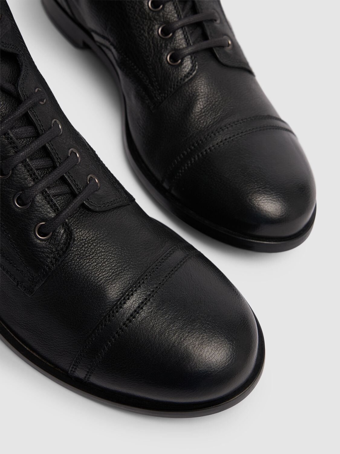 Shop Bally Adrien Brody Lace-up Leather Ankle Boots In Black