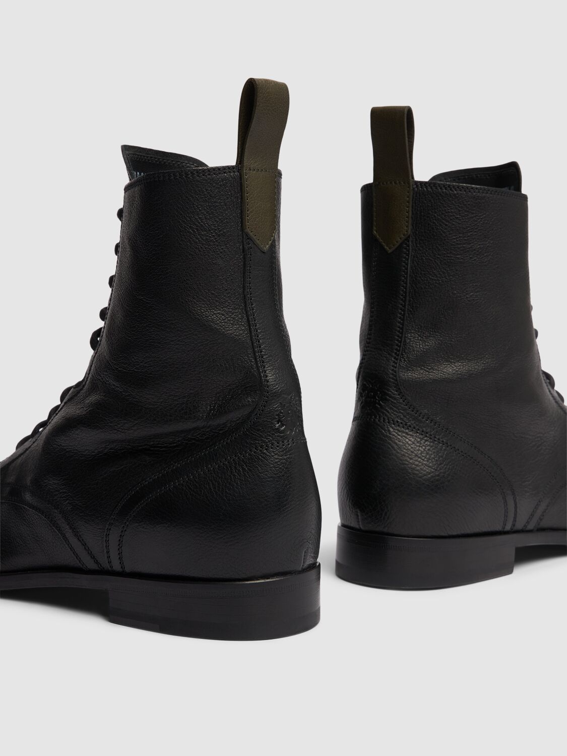 Shop Bally Adrien Brody Lace-up Leather Ankle Boots In Black