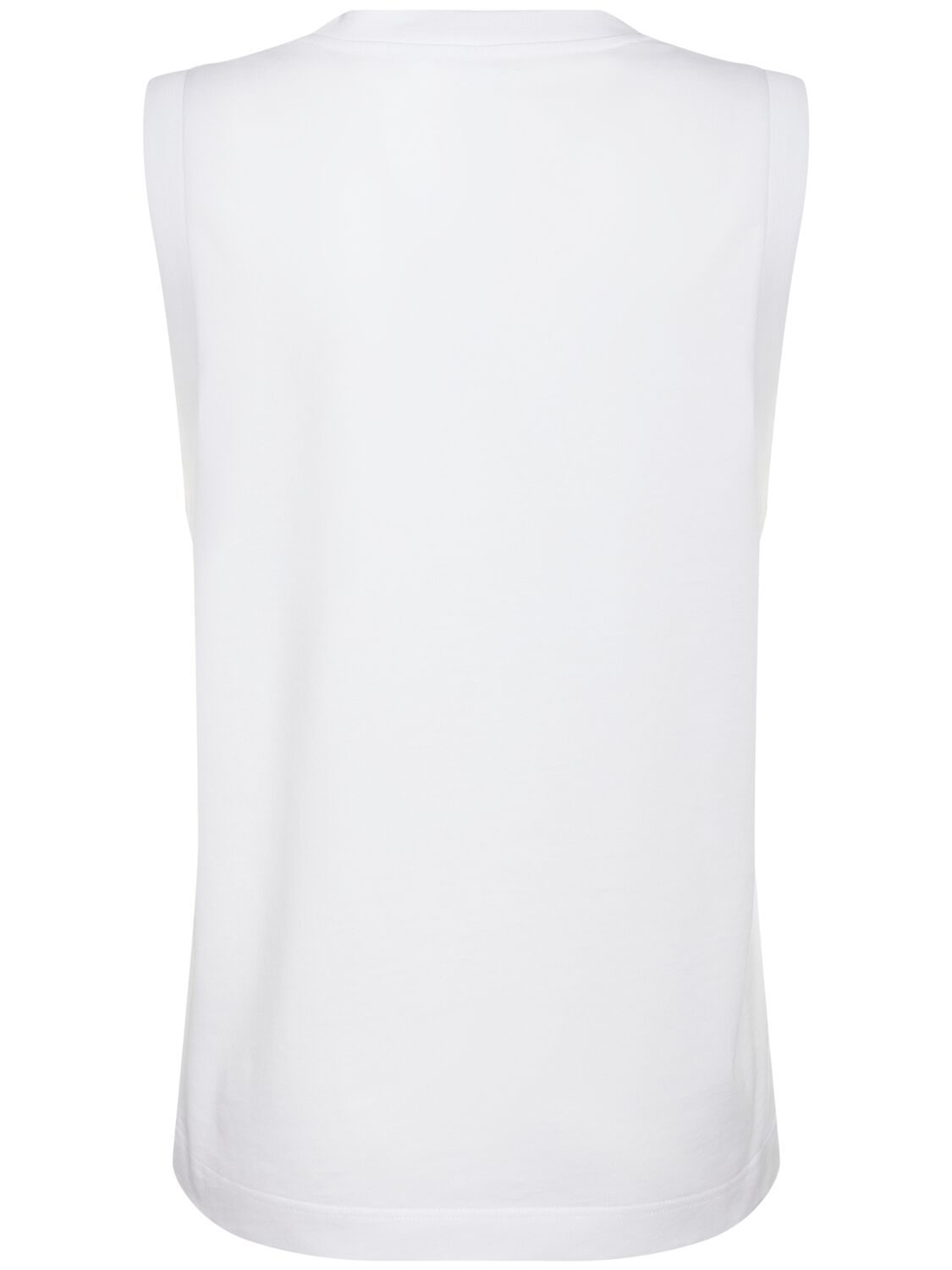 Shop Alexander Mcqueen Embroidered Cotton Jersey Top In White