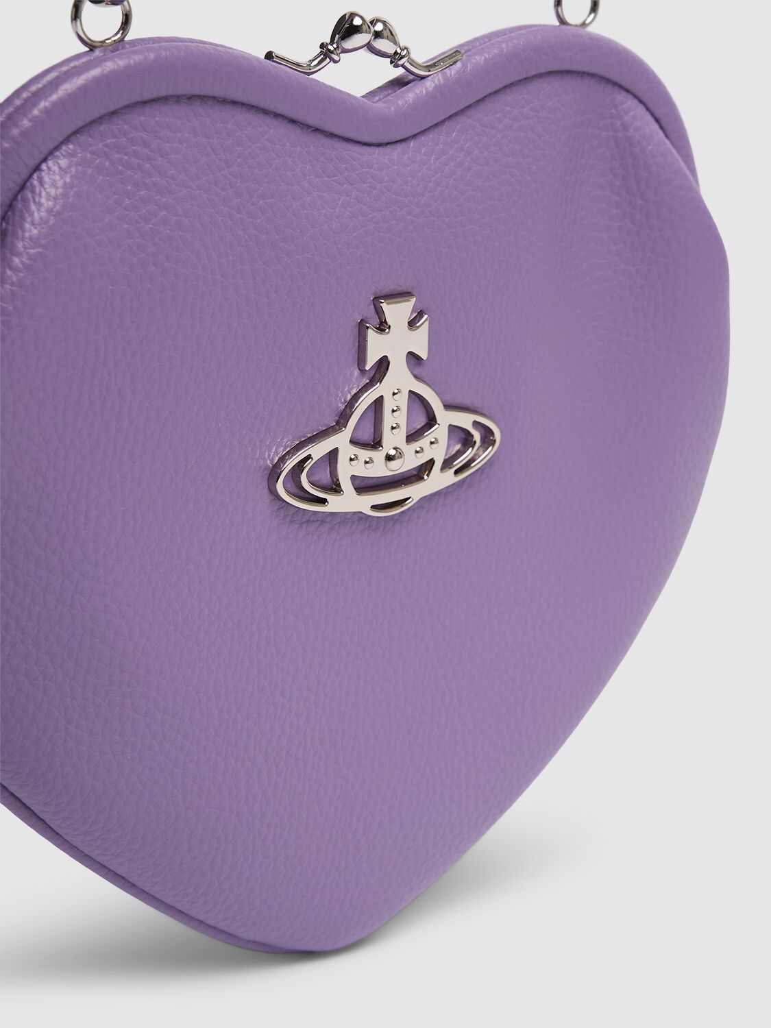 Shop Vivienne Westwood Belle Heart Frame Faux Leather Bag In Purple