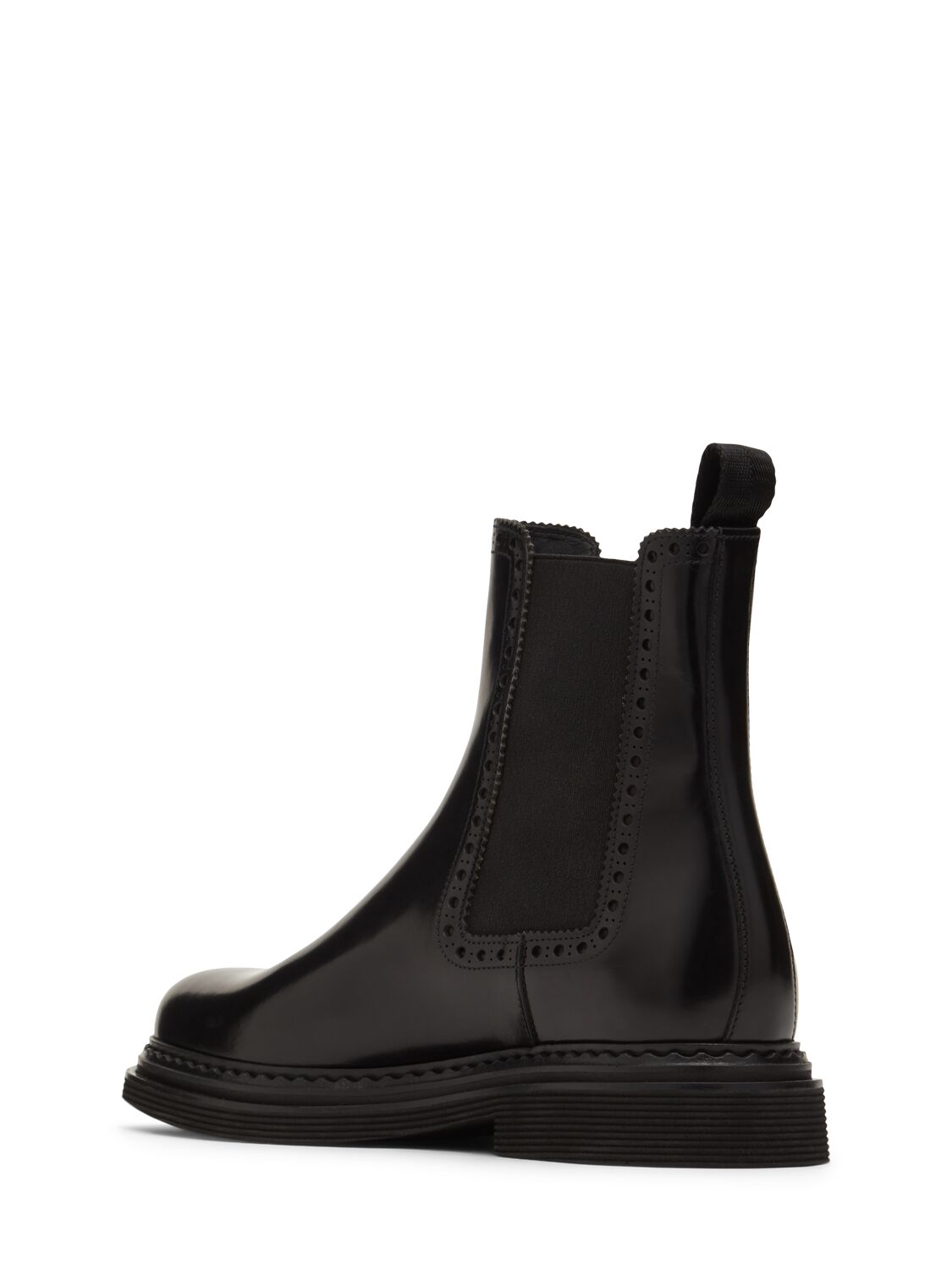 Shop Dolce & Gabbana 20mm Day Brushed Leather Chelsea Boots In Black