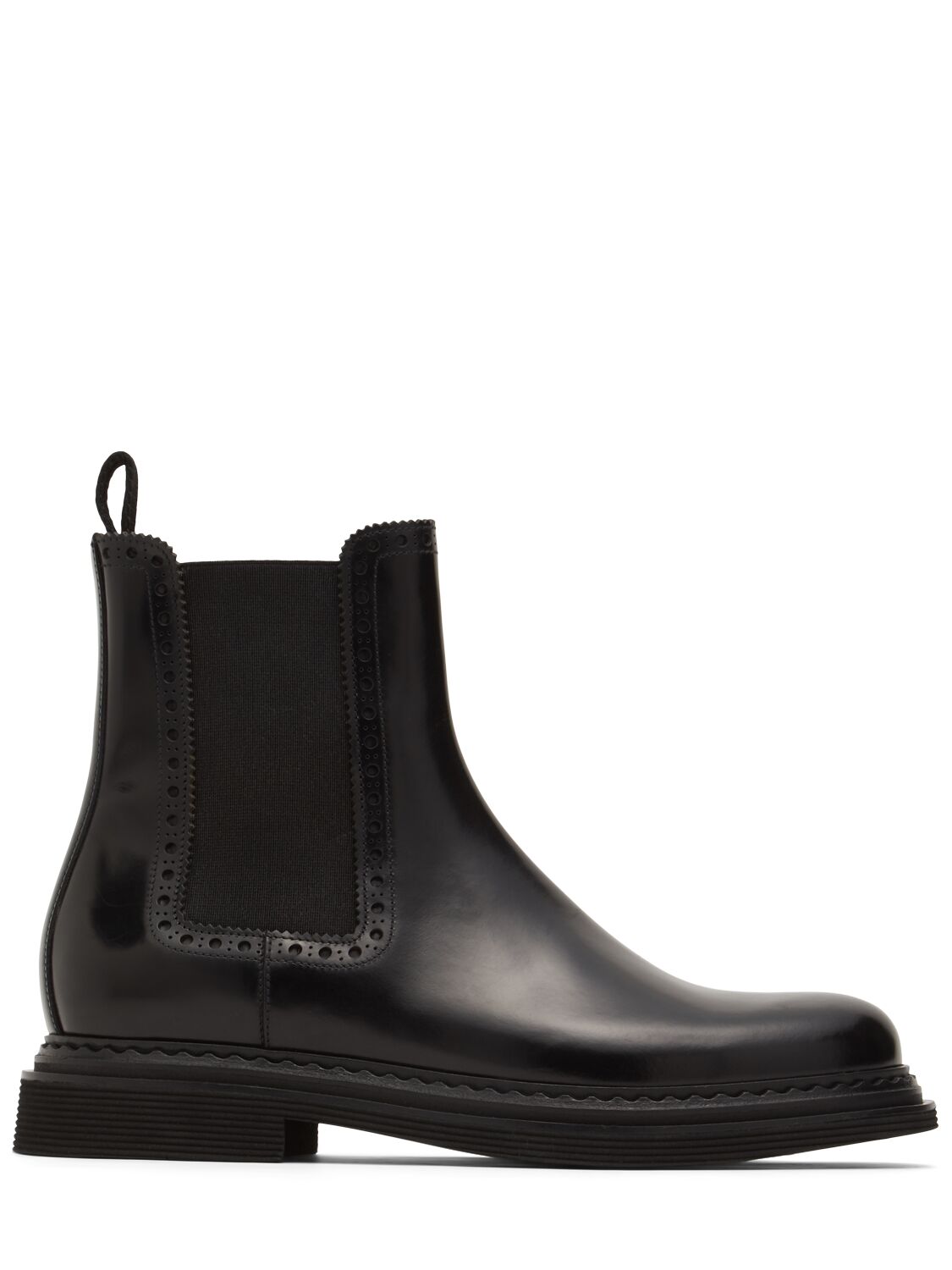 Shop Dolce & Gabbana 20mm Day Brushed Leather Chelsea Boots In Black