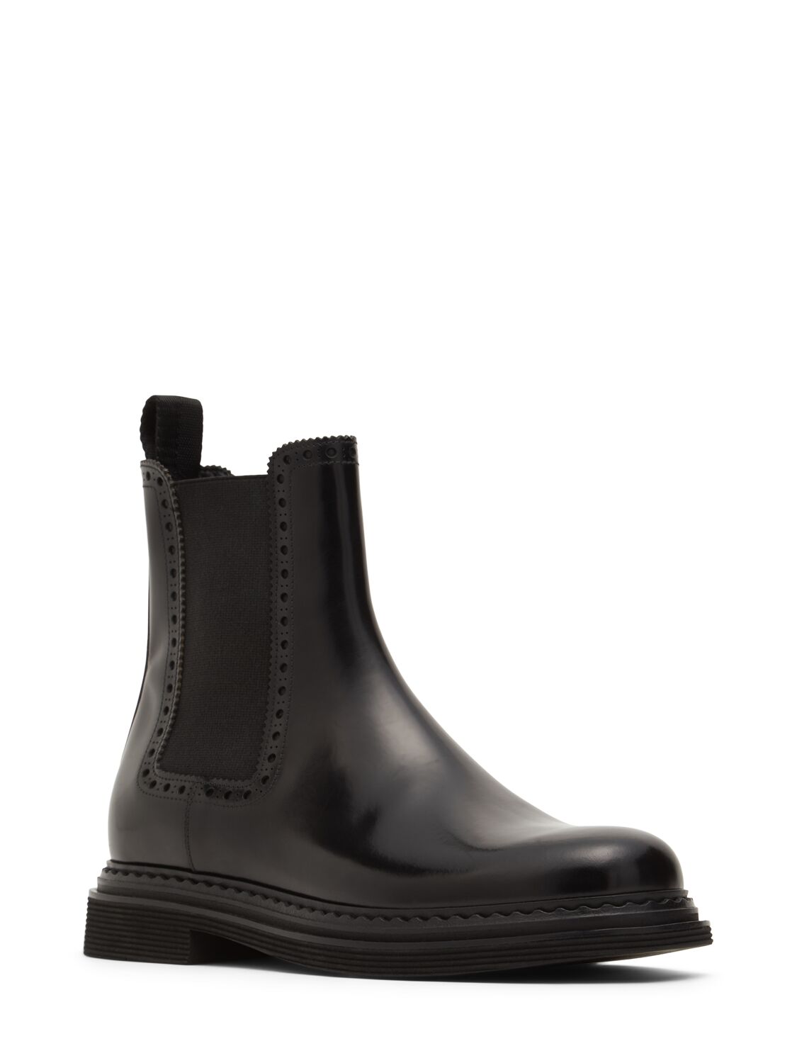 Shop Dolce & Gabbana 20mm Day Brushed Leather Chelsea Boots In Black