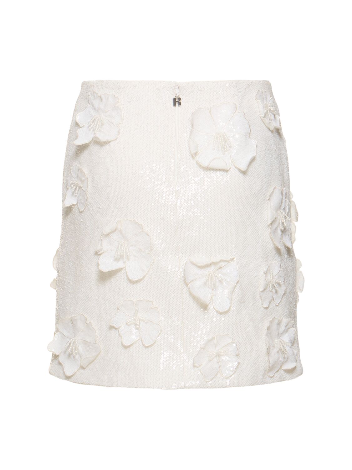 ROTATE BIRGER CHRISTENSEN SAJE SEQUINED FLOWER MINI SKIRT 