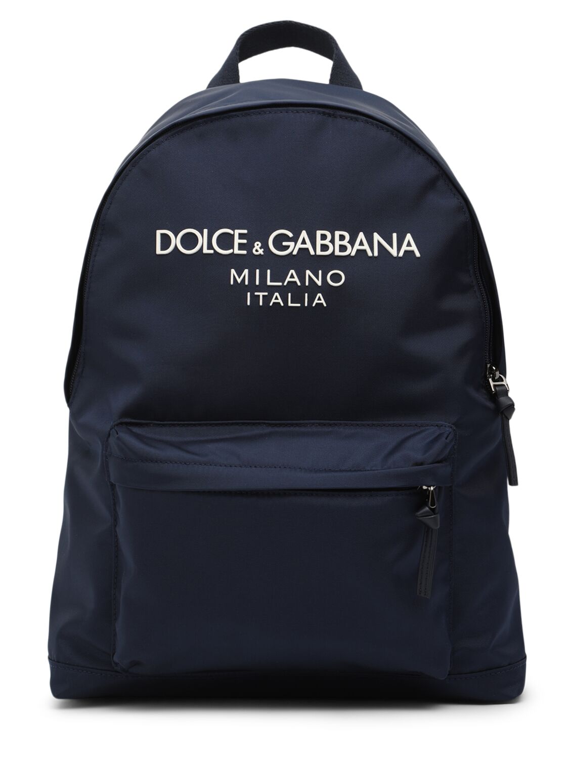 Dolce & Gabbana Embroidered Logo Poly Backpack In Blue