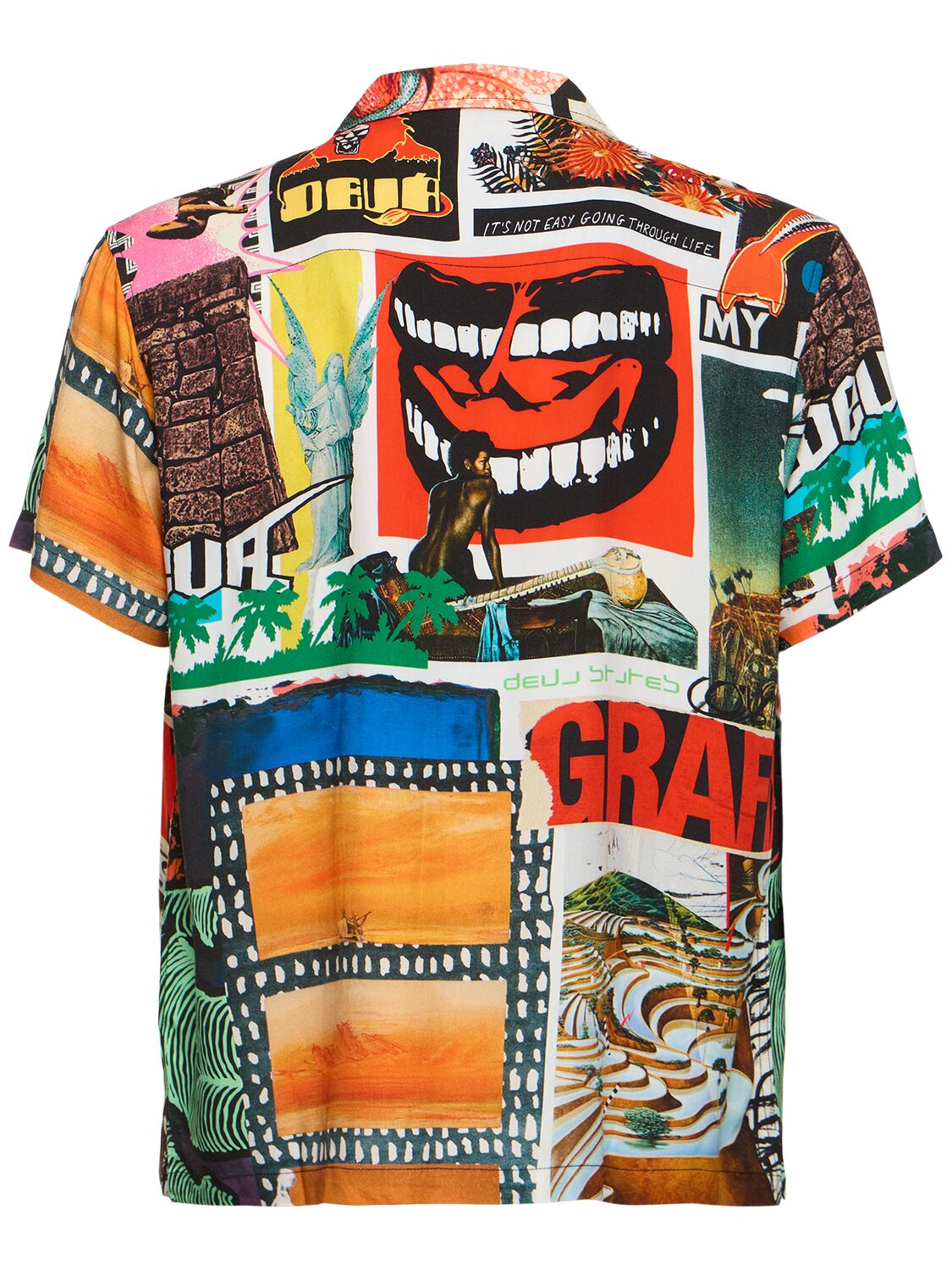 Shop Deva States Nusa Souvenir Printed Short Sleeve Shirt In Multicolor