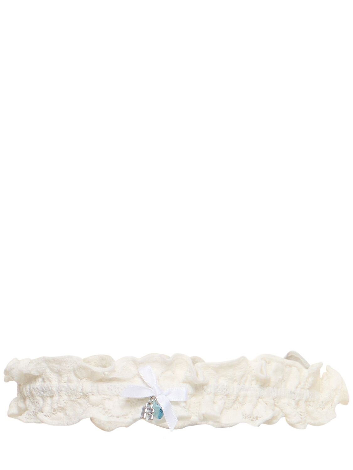 Rotate Birger Christensen Simon Lace Bow Garter In White