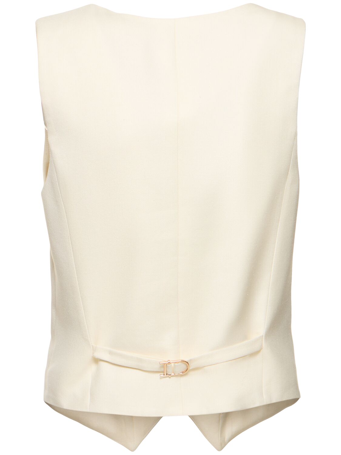 Shop Gabriela Hearst Coleridge Buttoned Wool Blend Vest In Ivory