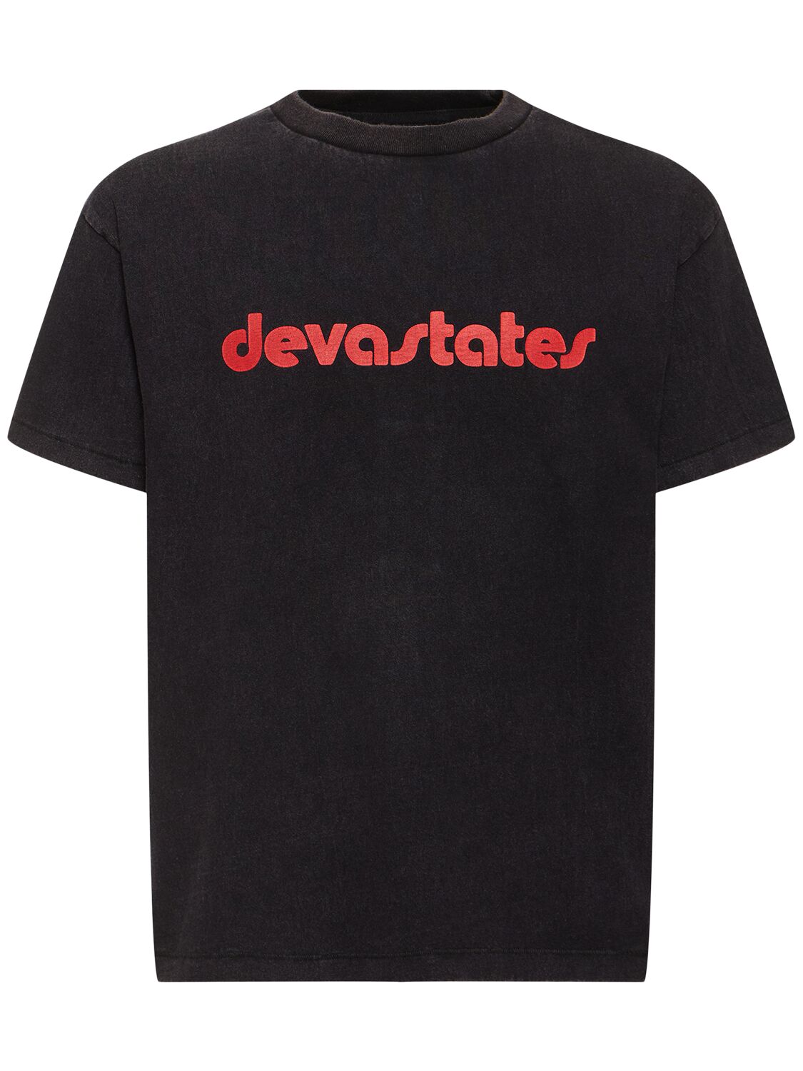 Shop Deva States Bethel Gfx Retro Short Sleeve T-shirt In Washed Black
