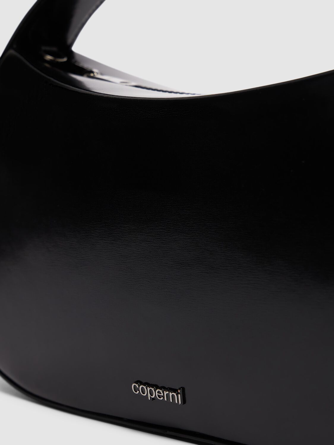 Shop Coperni Sound Swipe Gloss Leather Bag In Black