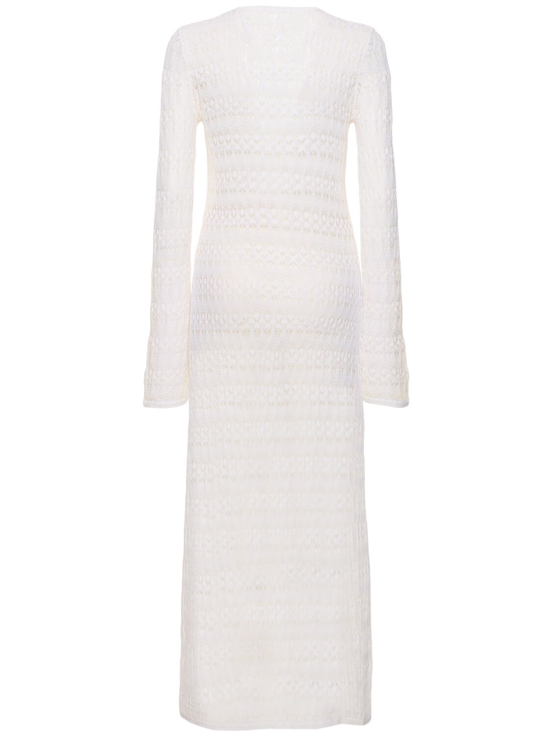 Shop Isabel Marant Poros Cotton Blend Midi Dress In White