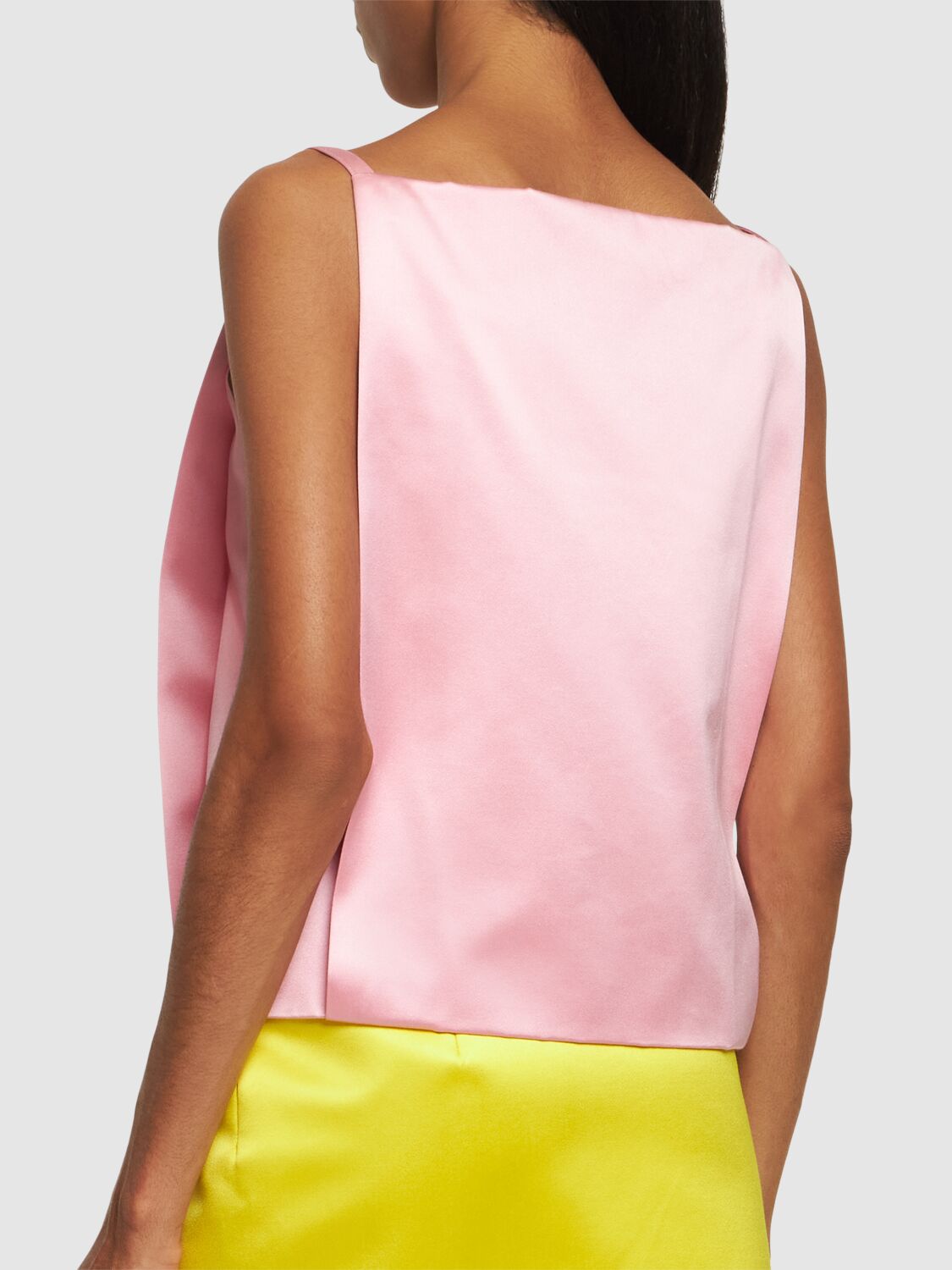 Shop Philosophy Di Lorenzo Serafini Duchesse Satin Top In Pink