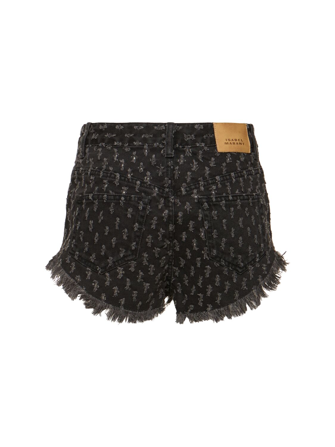 Shop Isabel Marant Aneida Cotton Denim Shorts In Black