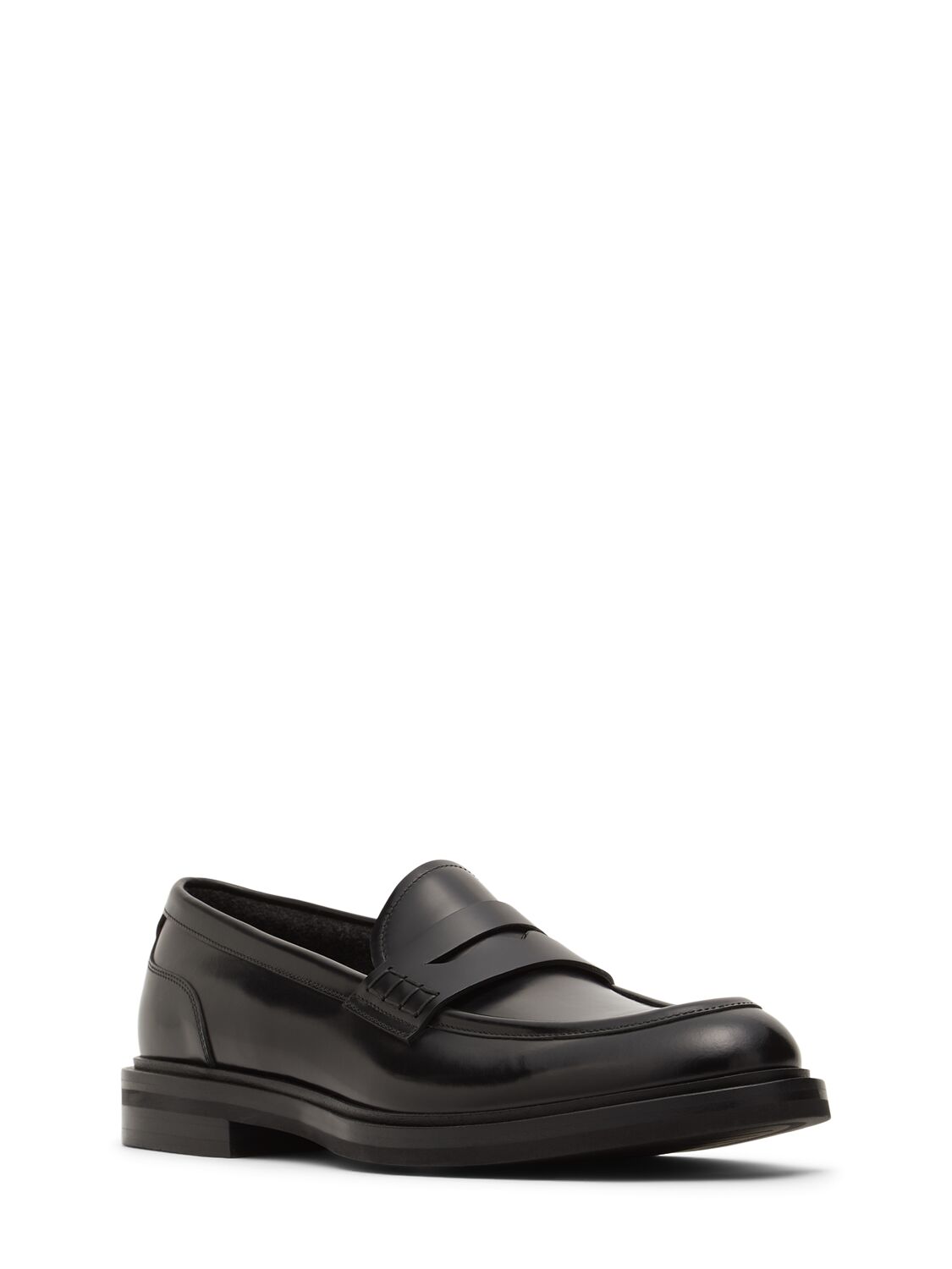 Shop Dolce & Gabbana Brushed Leather Loafers In Black