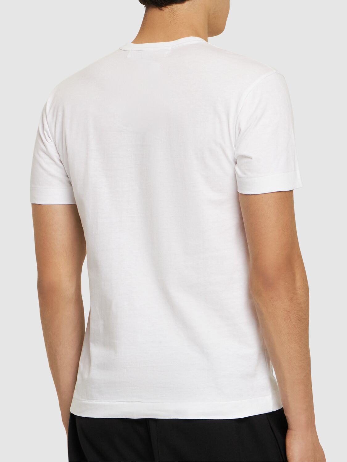 COMME DES GARÇONS PLAY HEART PATCH COTTON JERSEY T-SHIRT 