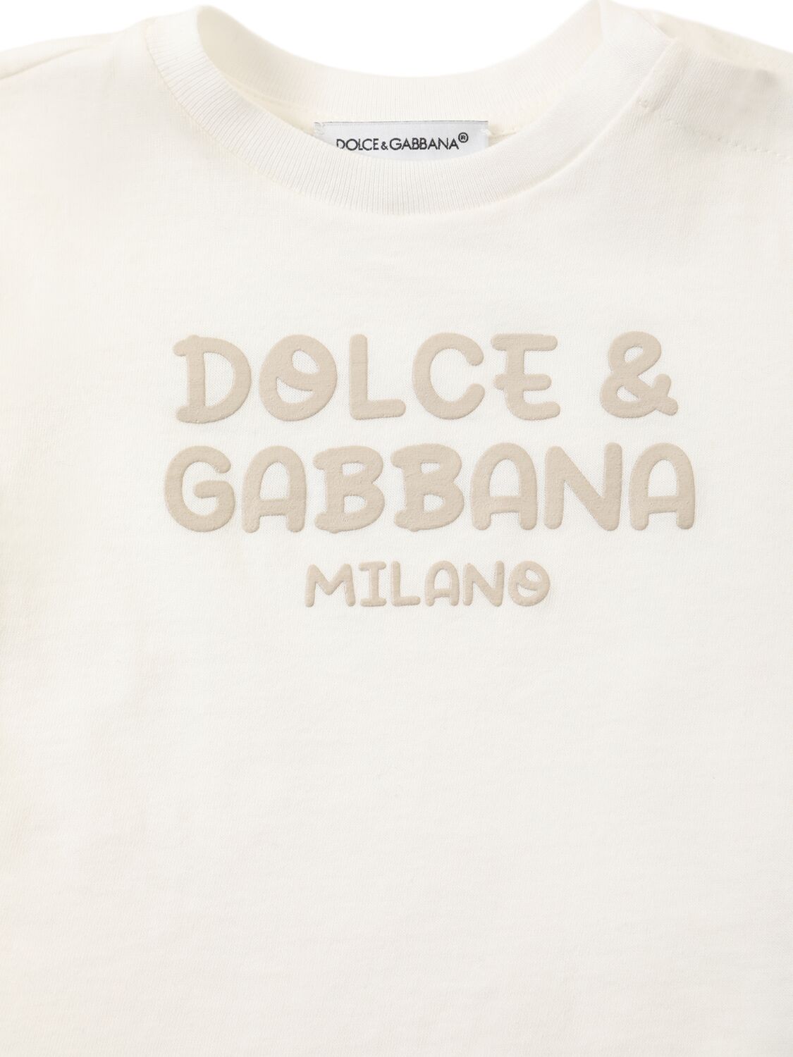 Shop Dolce & Gabbana Embroidered Cotton Jersey T-shirt In White