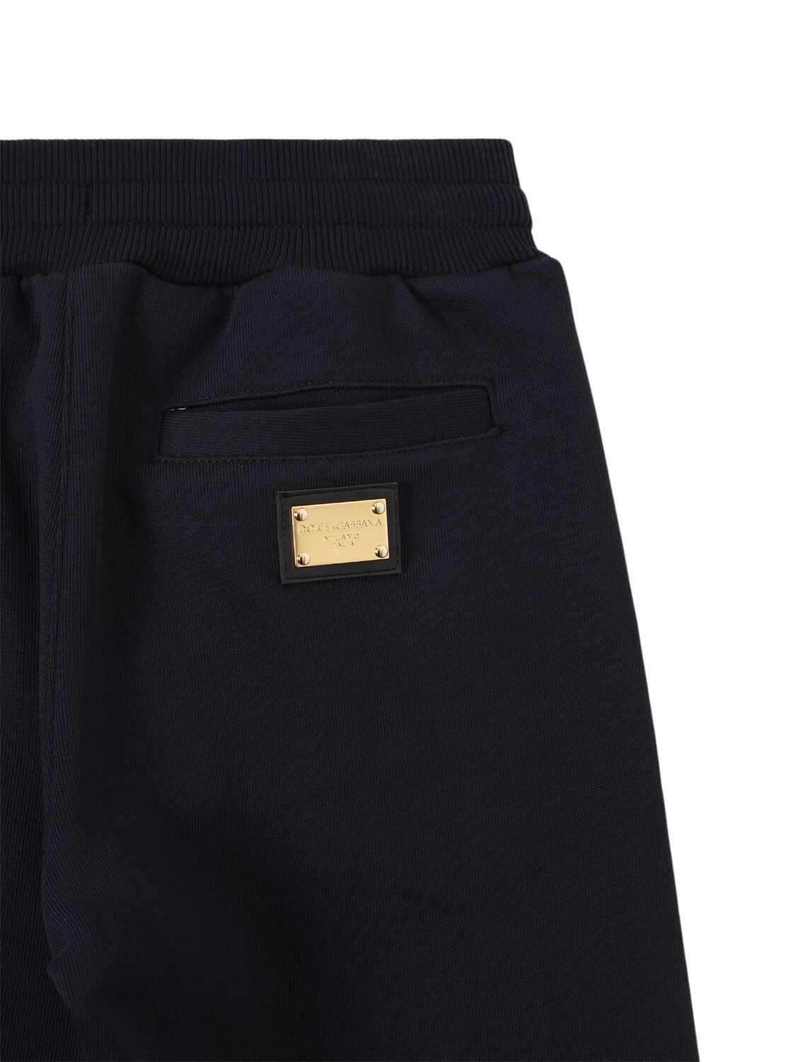 Dolce & Gabbana Flowers Print Cotton Sweatpants In Dark Blue