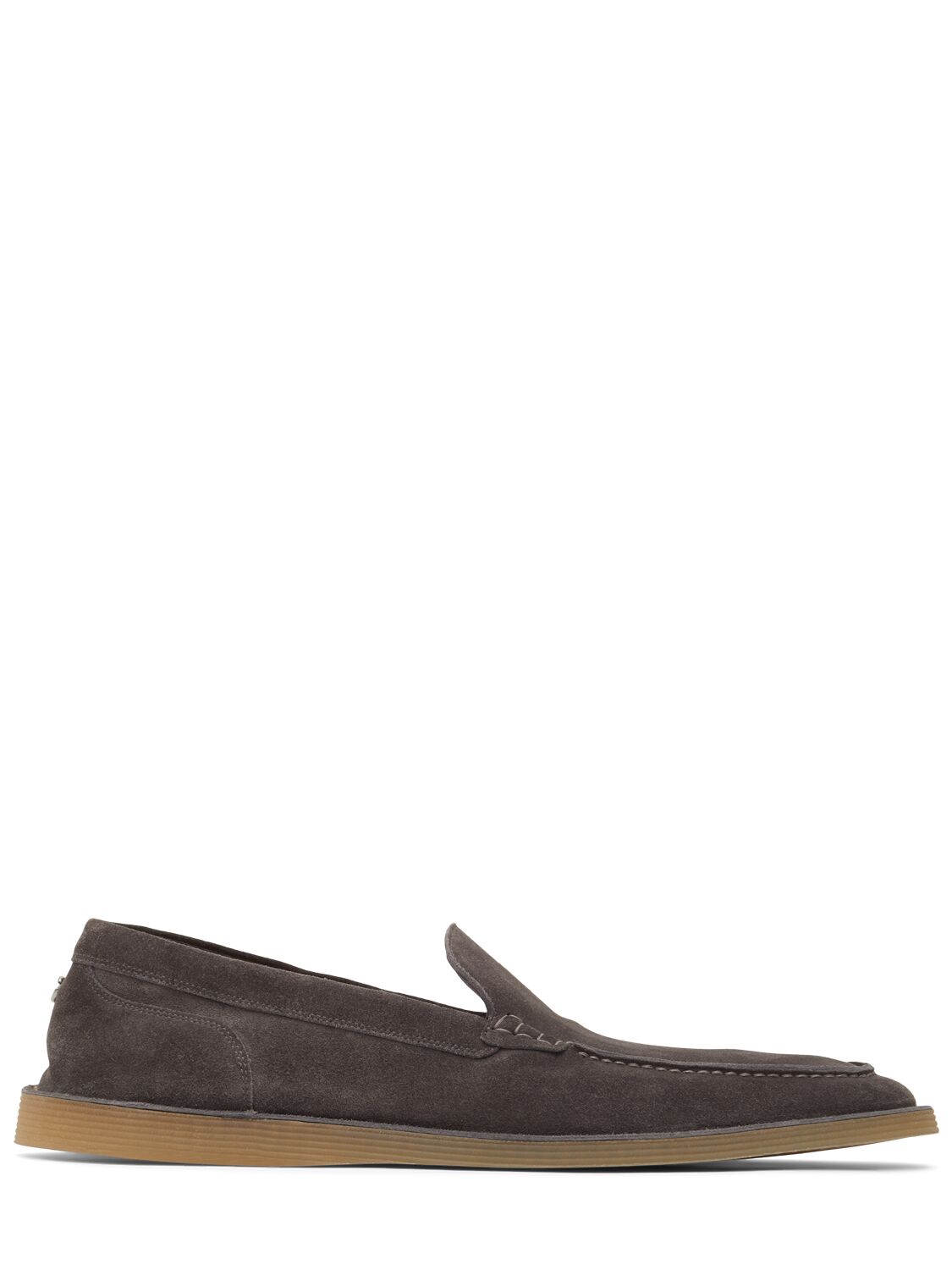 Dolce & Gabbana New Florio Suede Loafers In Grey