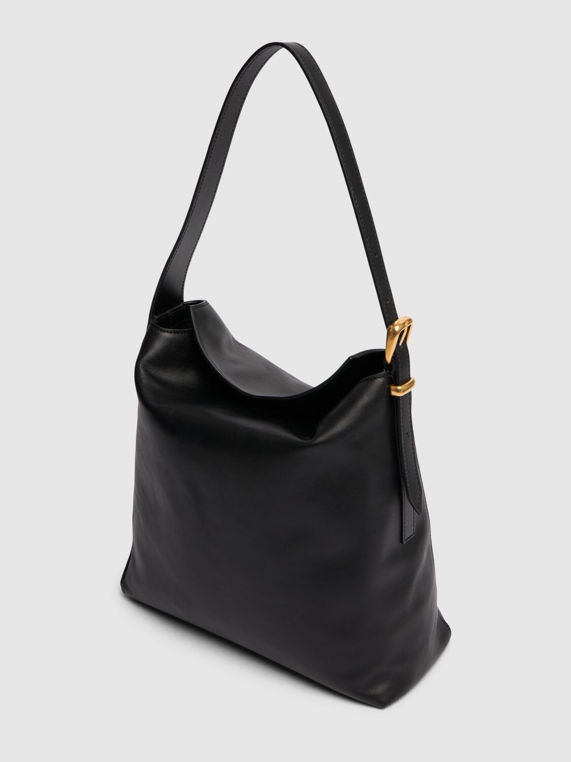 Shop Wandler Marli Leather Shoulder Bag In Black