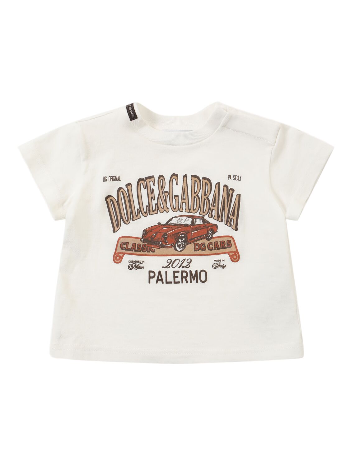 Dolce & Gabbana Printed Cotton Jersey T-shirt In White