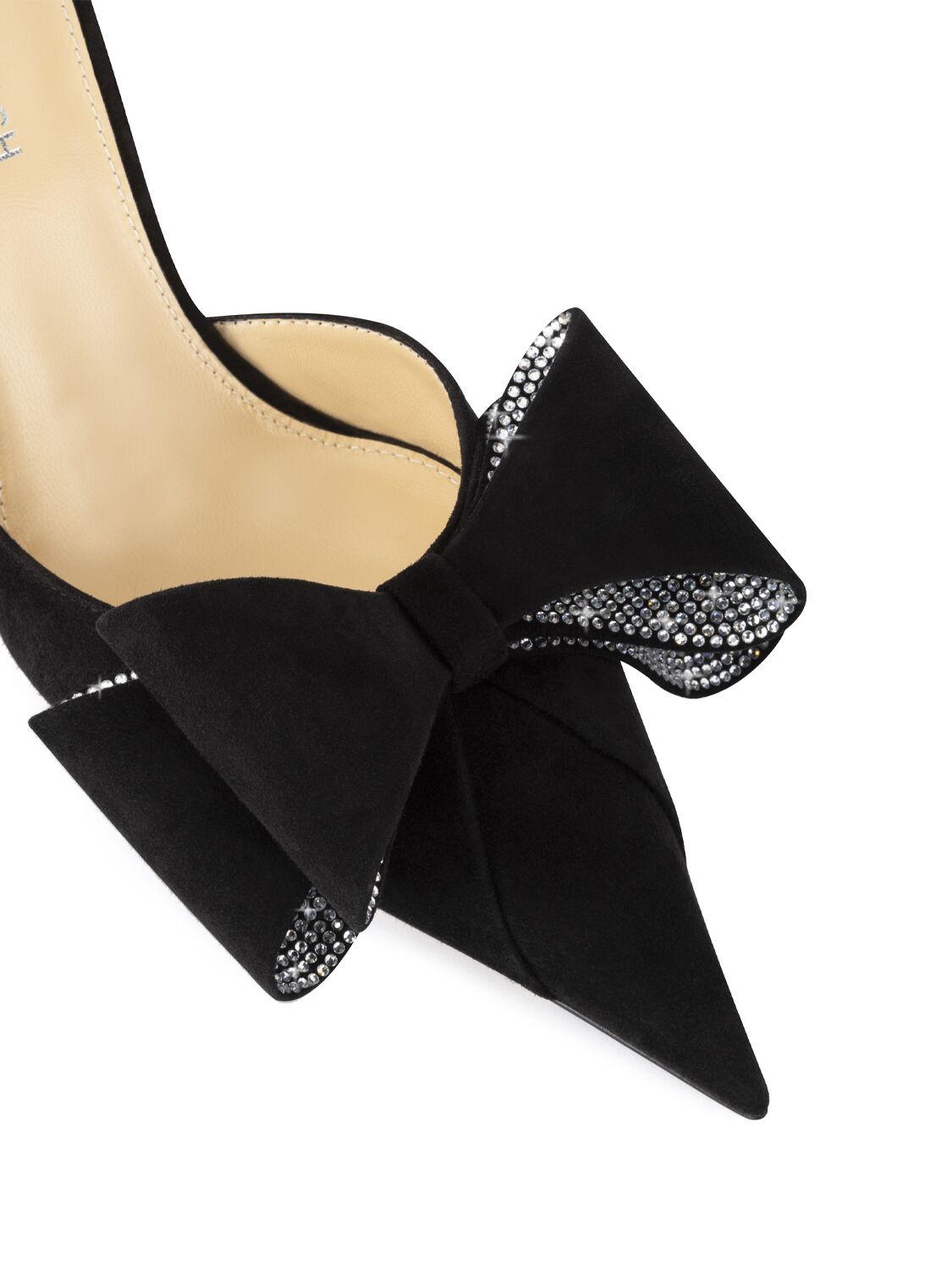 Shop Mach & Mach 85mm Le Cadeau Suede Slingback Pumps In Black