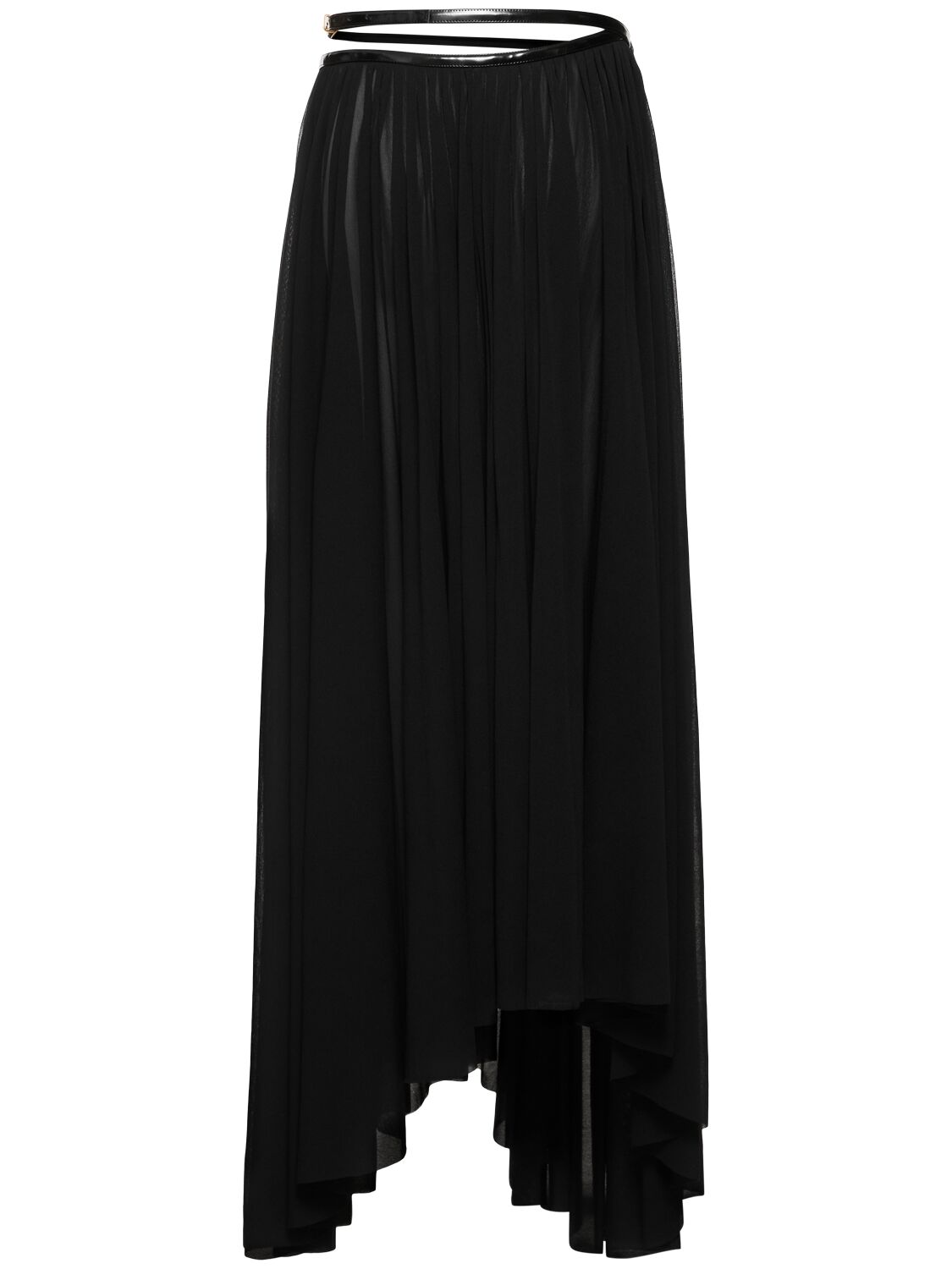 Shop Philosophy Di Lorenzo Serafini Stretch Tulle Long Skirt In Black