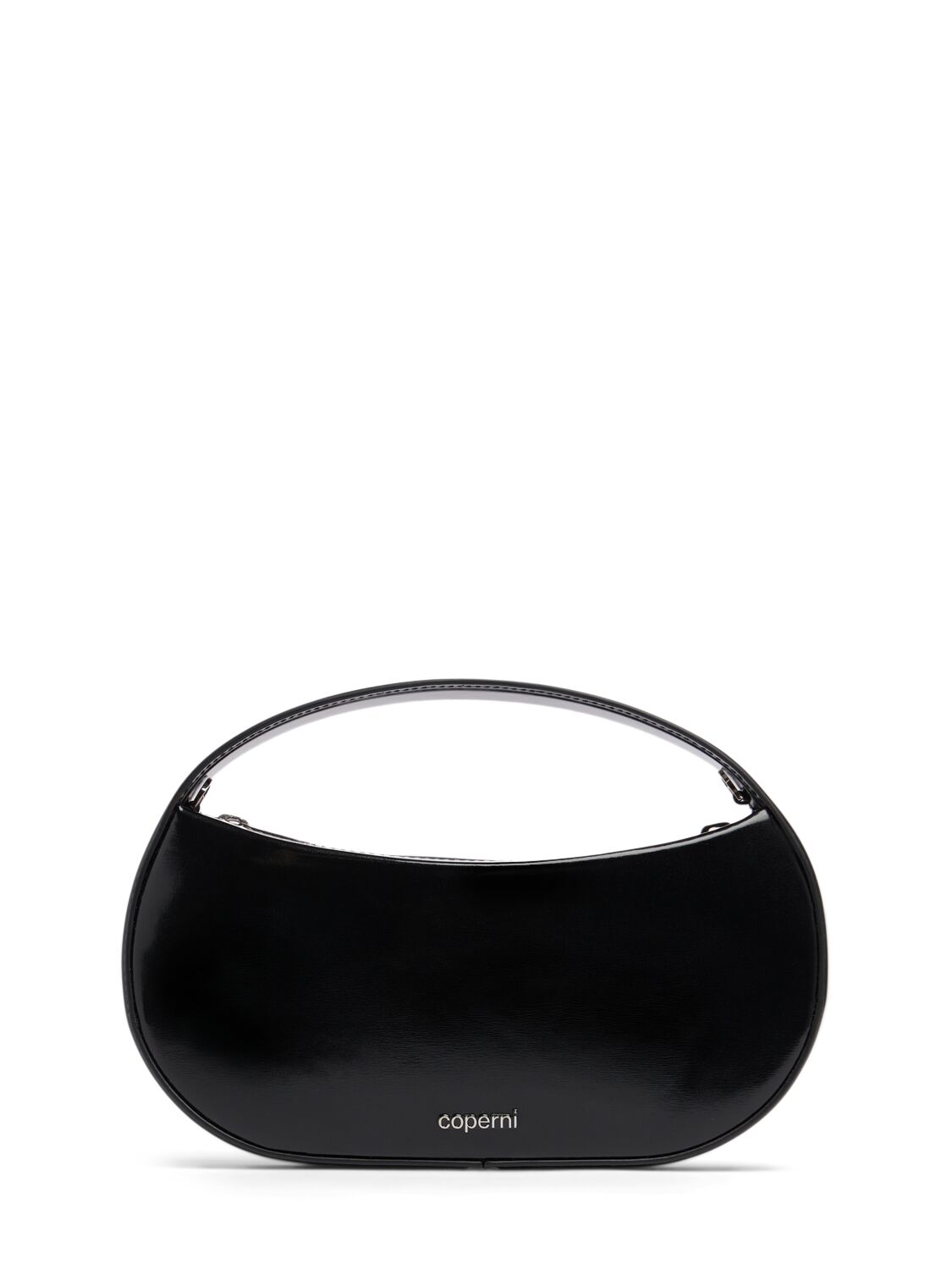 Shop Coperni Small Sound Swipe Gloss Leather Bag In Black