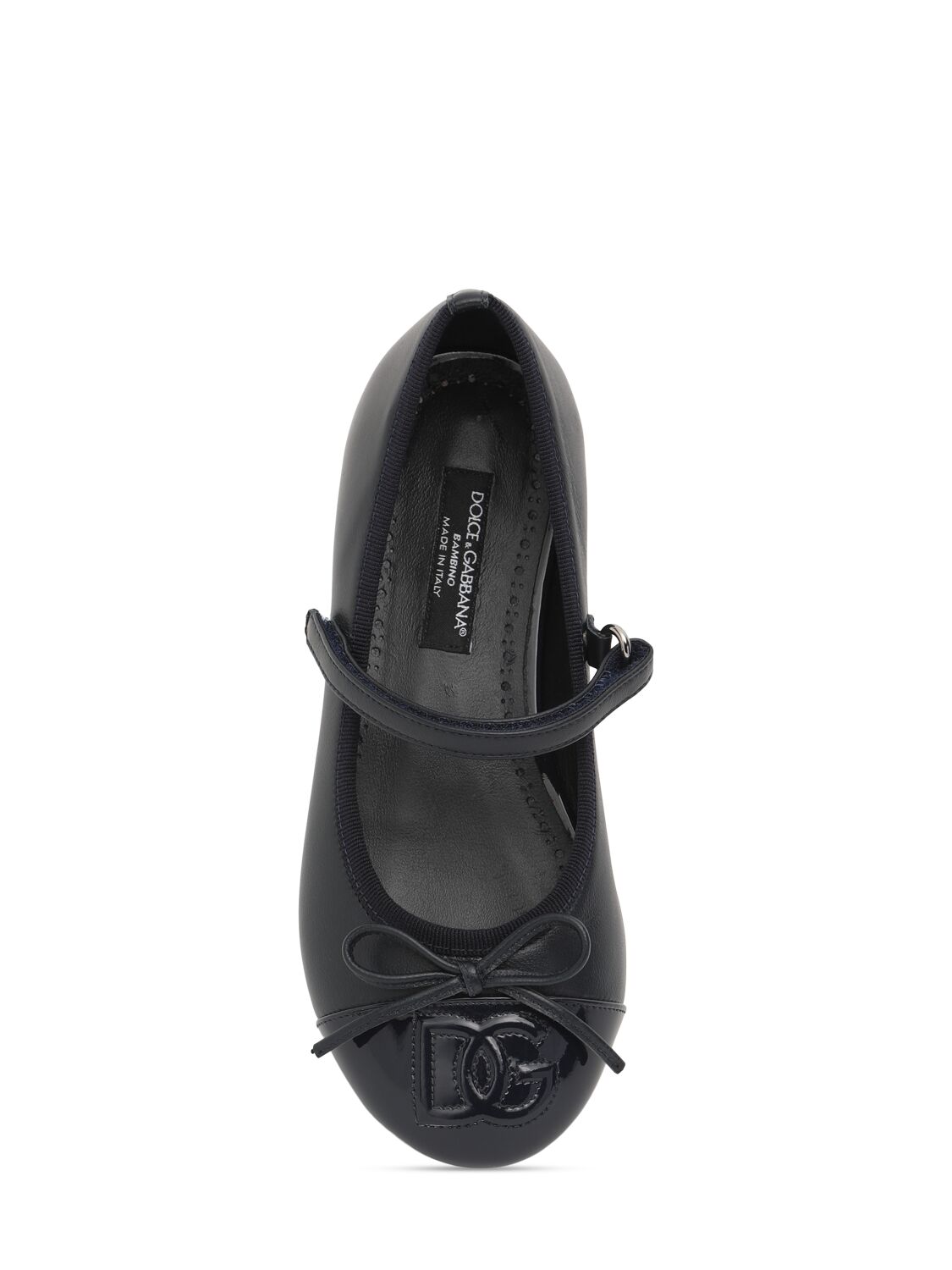 Shop Dolce & Gabbana Patent Leather Ballerinas W/ Logo In Blue