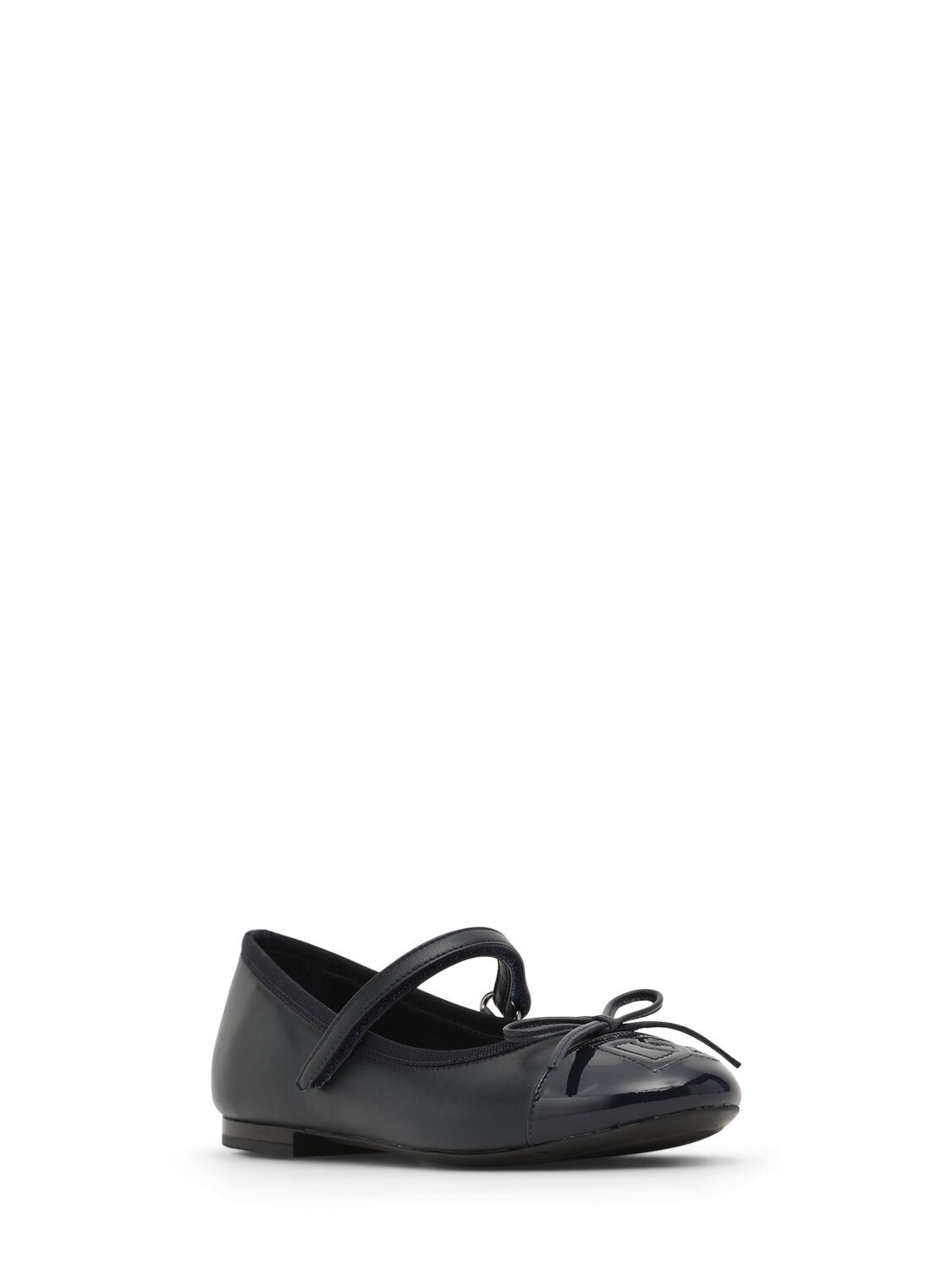 Shop Dolce & Gabbana Patent Leather Ballerinas W/ Logo In Blue