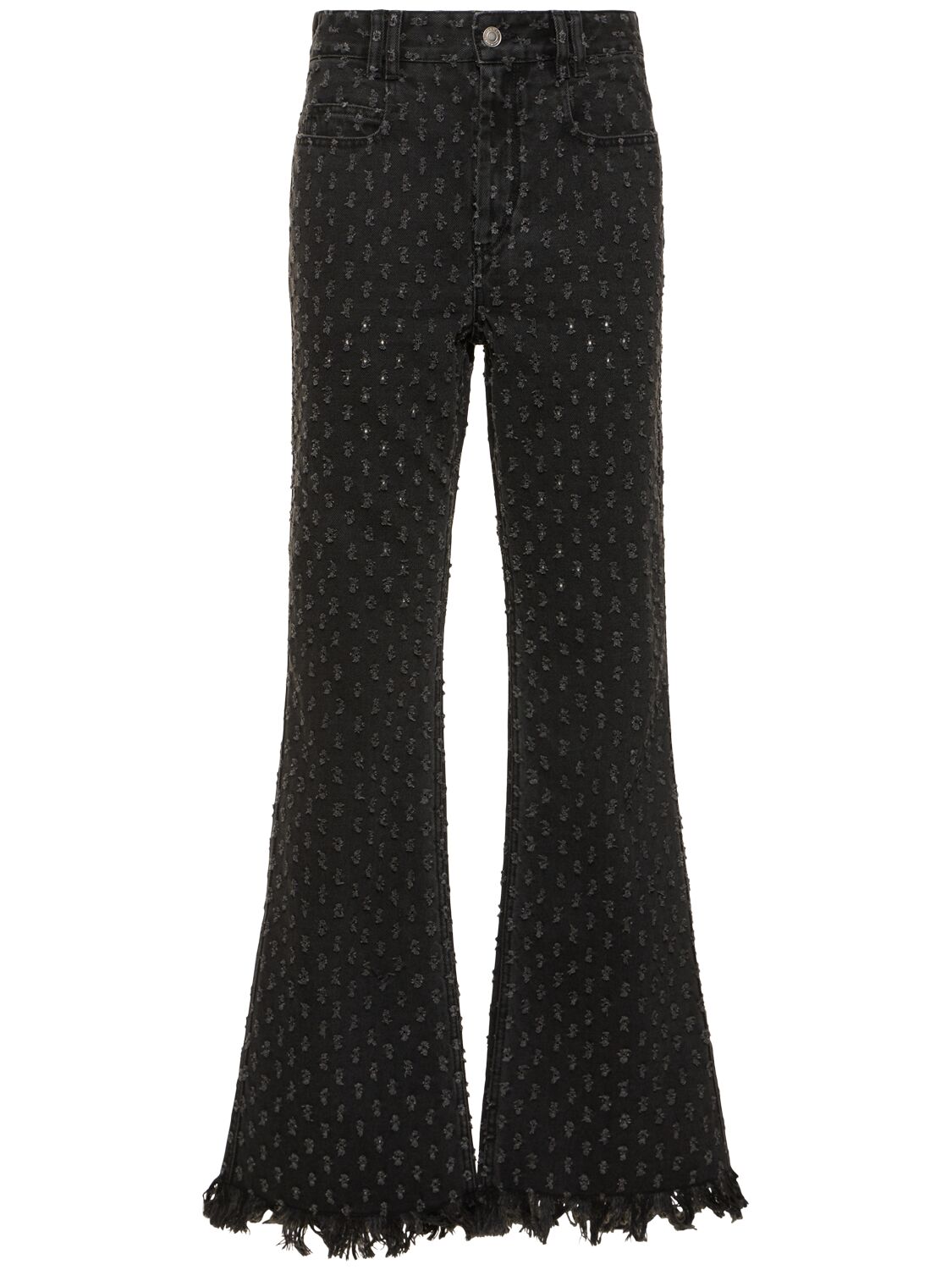 Isabel Marant Alvira Mid Rise Straight Jeans In Black