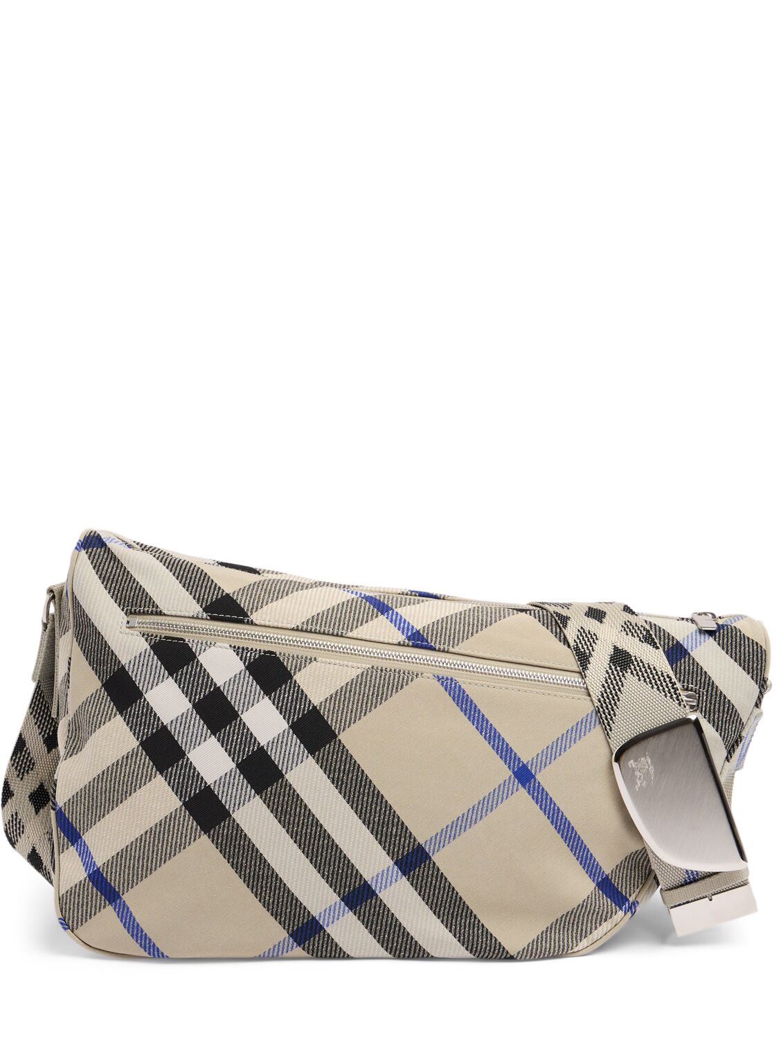 Burberry Large Maderia Check Shield Messenger Bag In Black