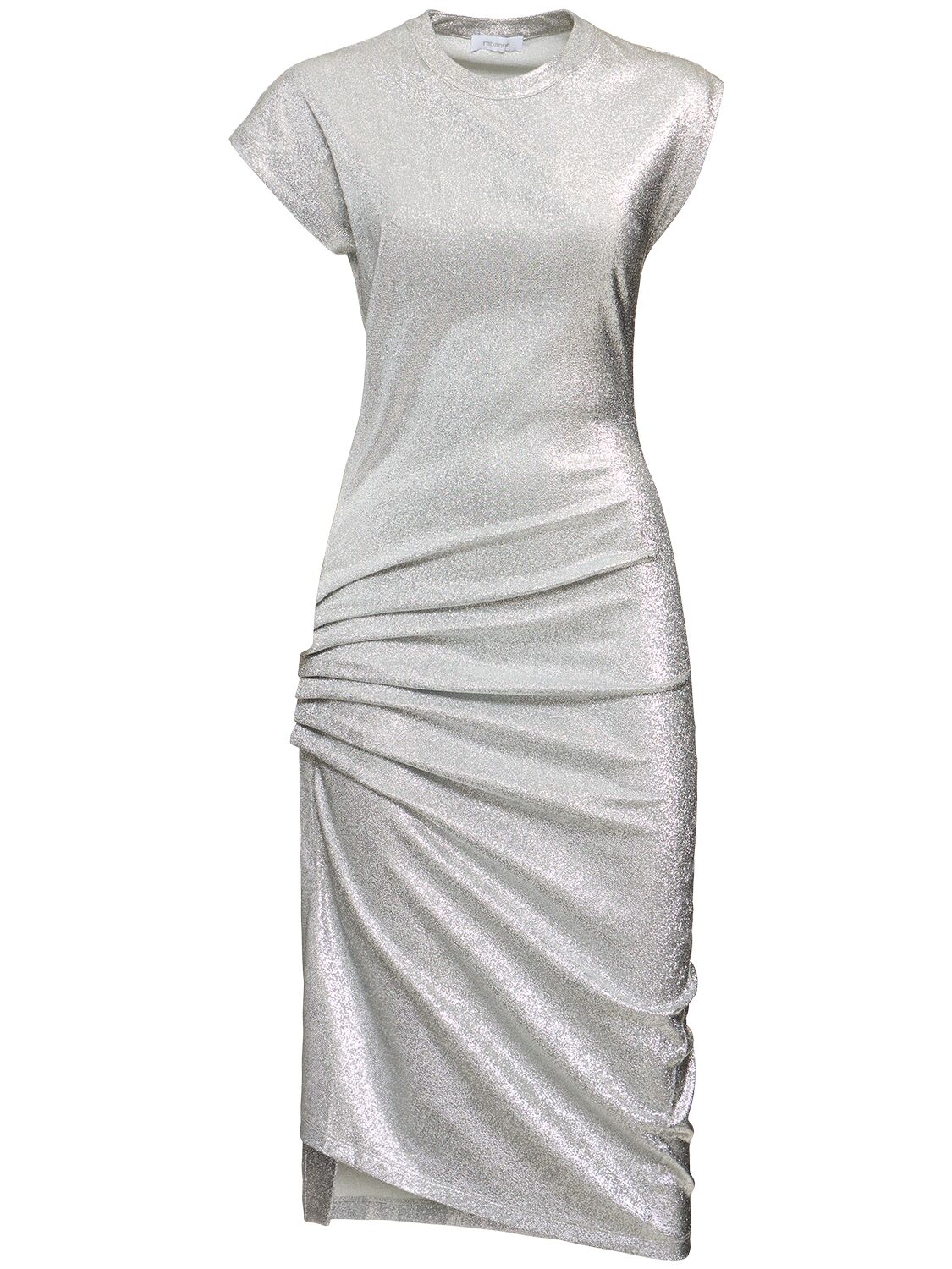 Stretch Lurex Jersey Midi Dress