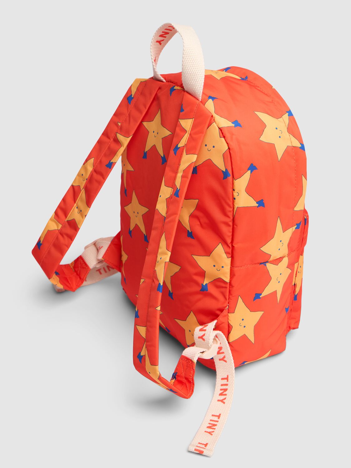 Shop Tiny Cottons Printed Nylon Backpack In Red