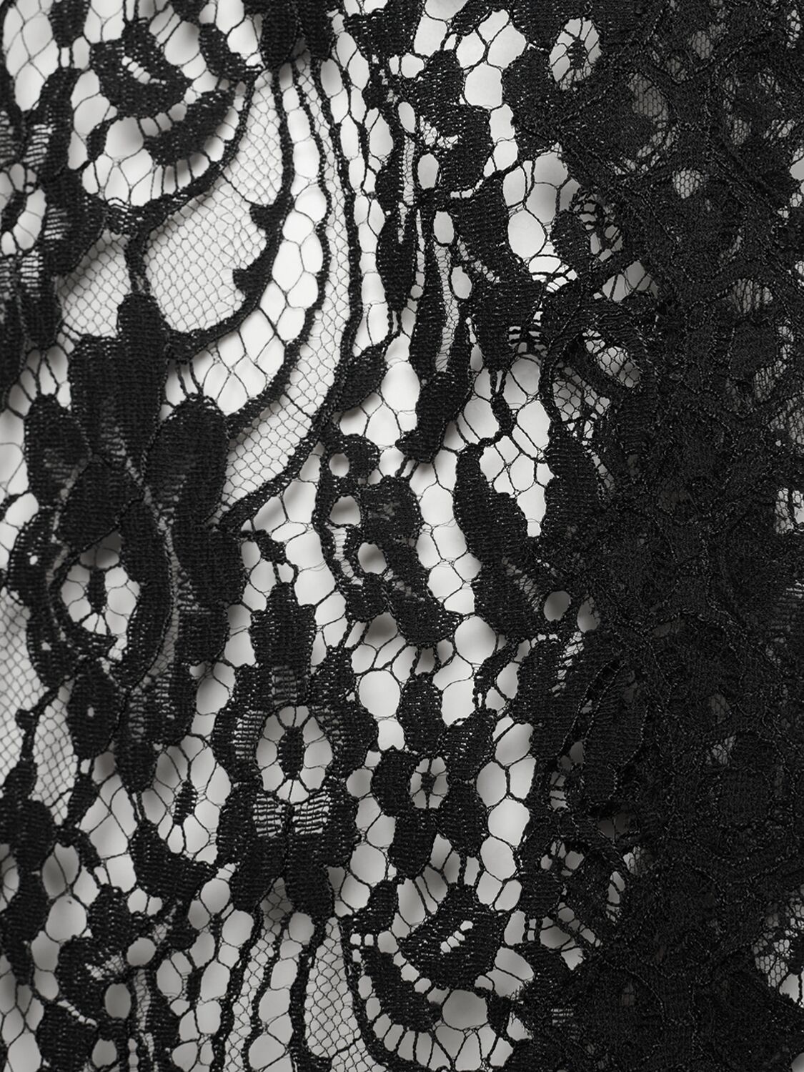 Dolce & Gabbana Floral Lace Top In Black