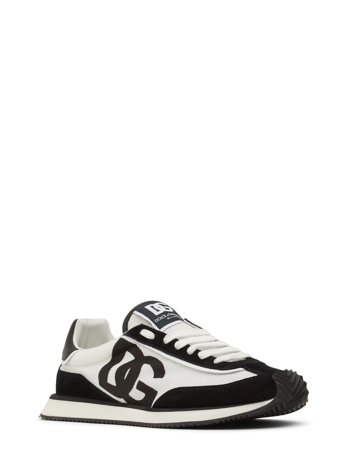 Shop Dolce & Gabbana Dragon Low Top Sneakers In Black/white